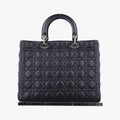 Lady Dior Black lambskin 08-MA-0151レディディオール ブラック ラムスキン 08-MA-0151