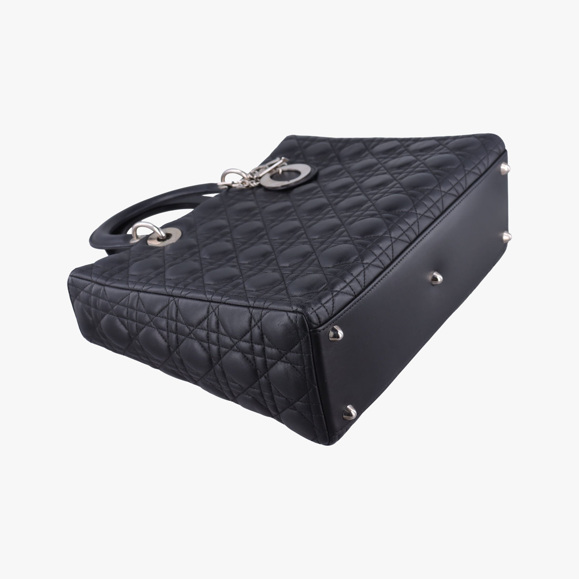 Lady Dior Black lambskin 08-MA-0151レディディオール ブラック ラムスキン 08-MA-0151