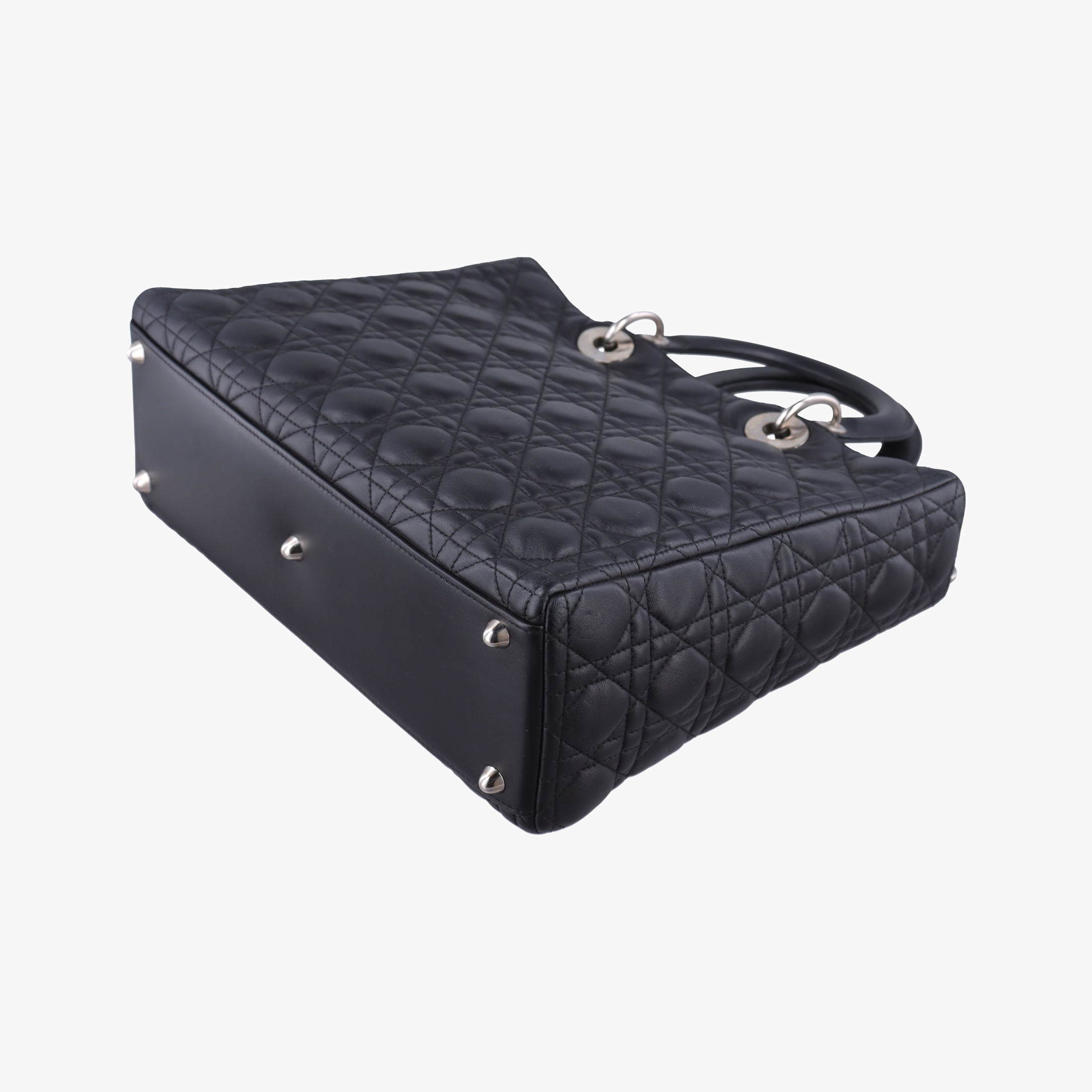 Lady Dior Black lambskin 08-MA-0151レディディオール ブラック ラムスキン 08-MA-0151