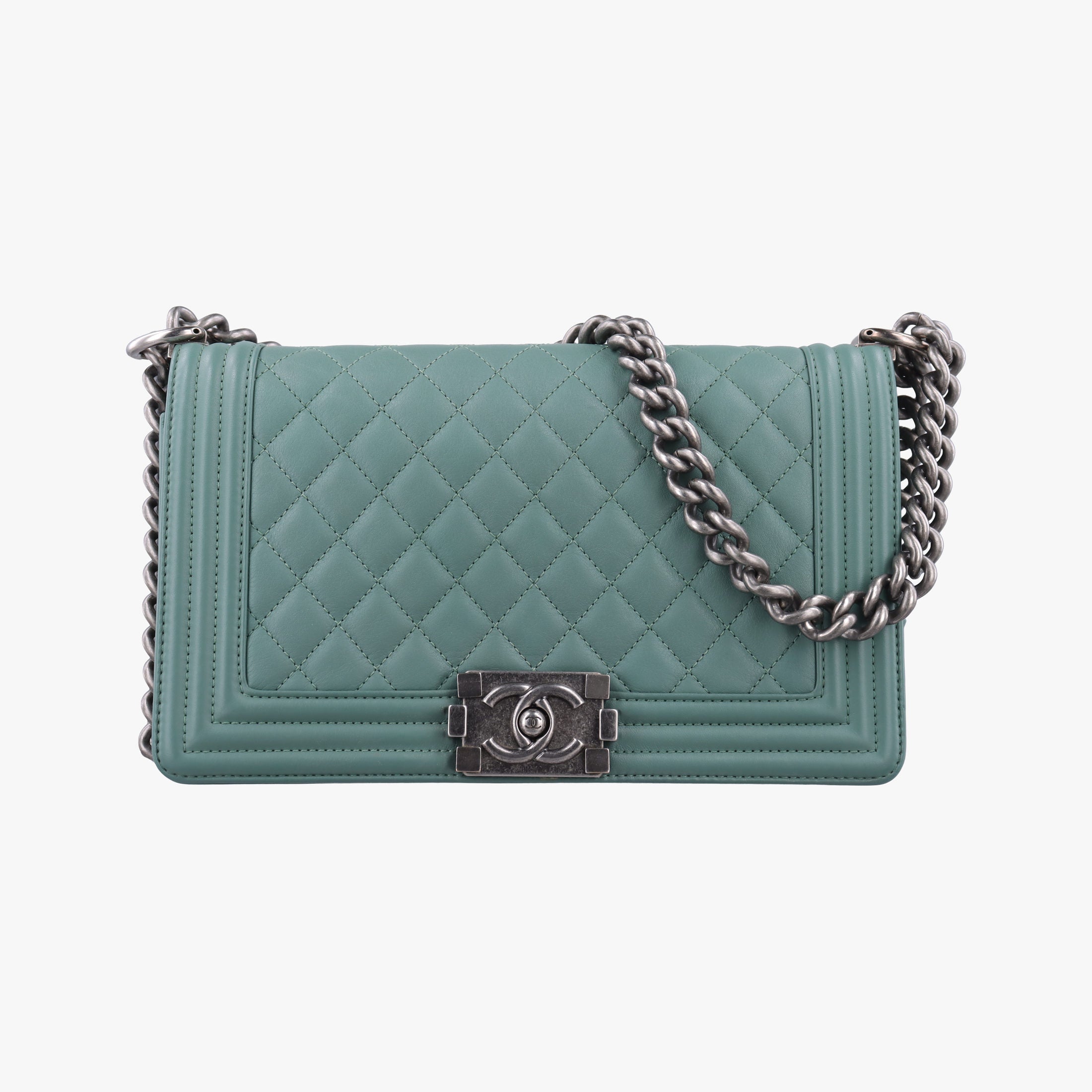 BOY CHANEL Green Leather A67086 26205628ボーイシャネル グリーン レザー A67086 26205628