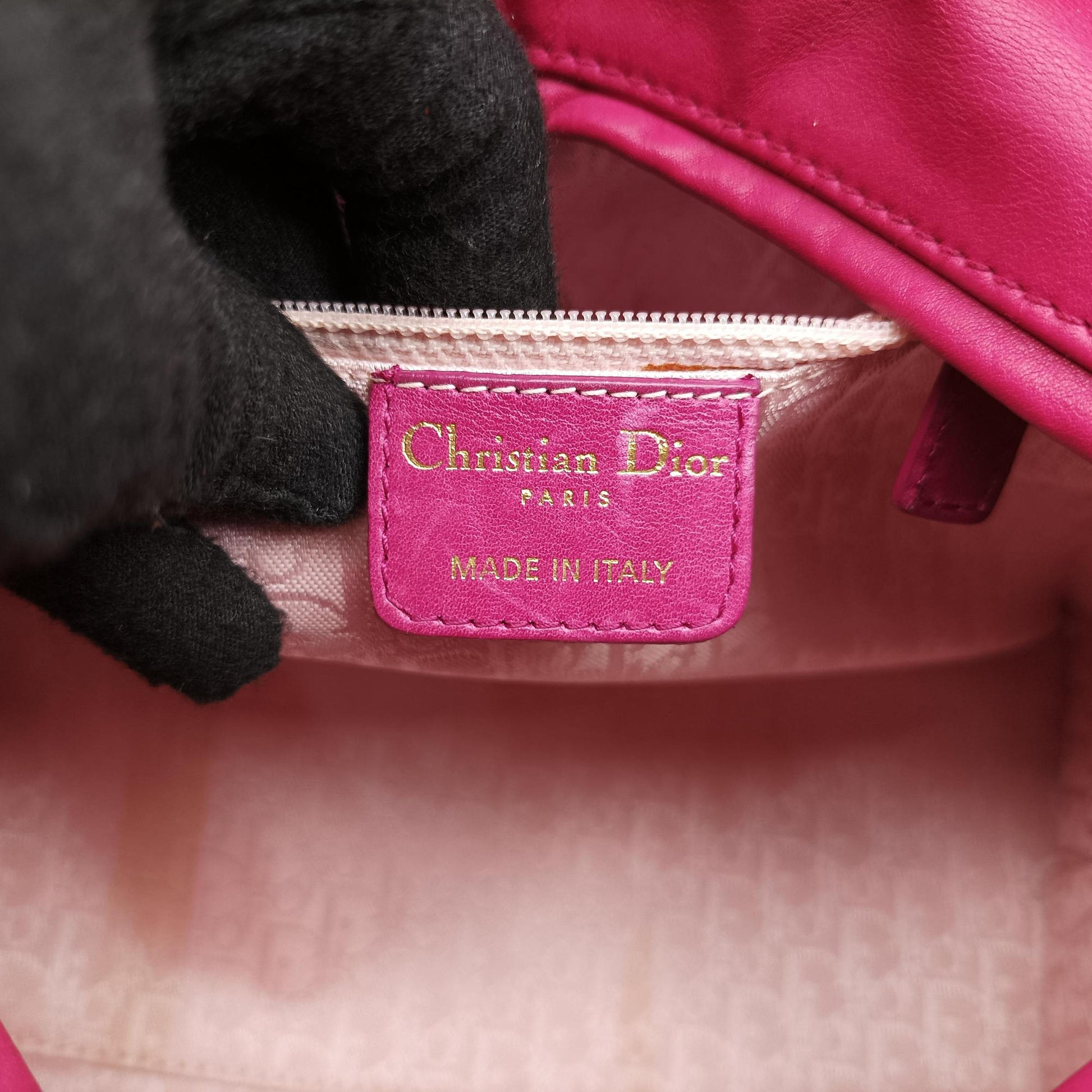 Lady Dior Rose leather 05-MA-1017レディディオール ローズ レッド レザー 05-MA-1017