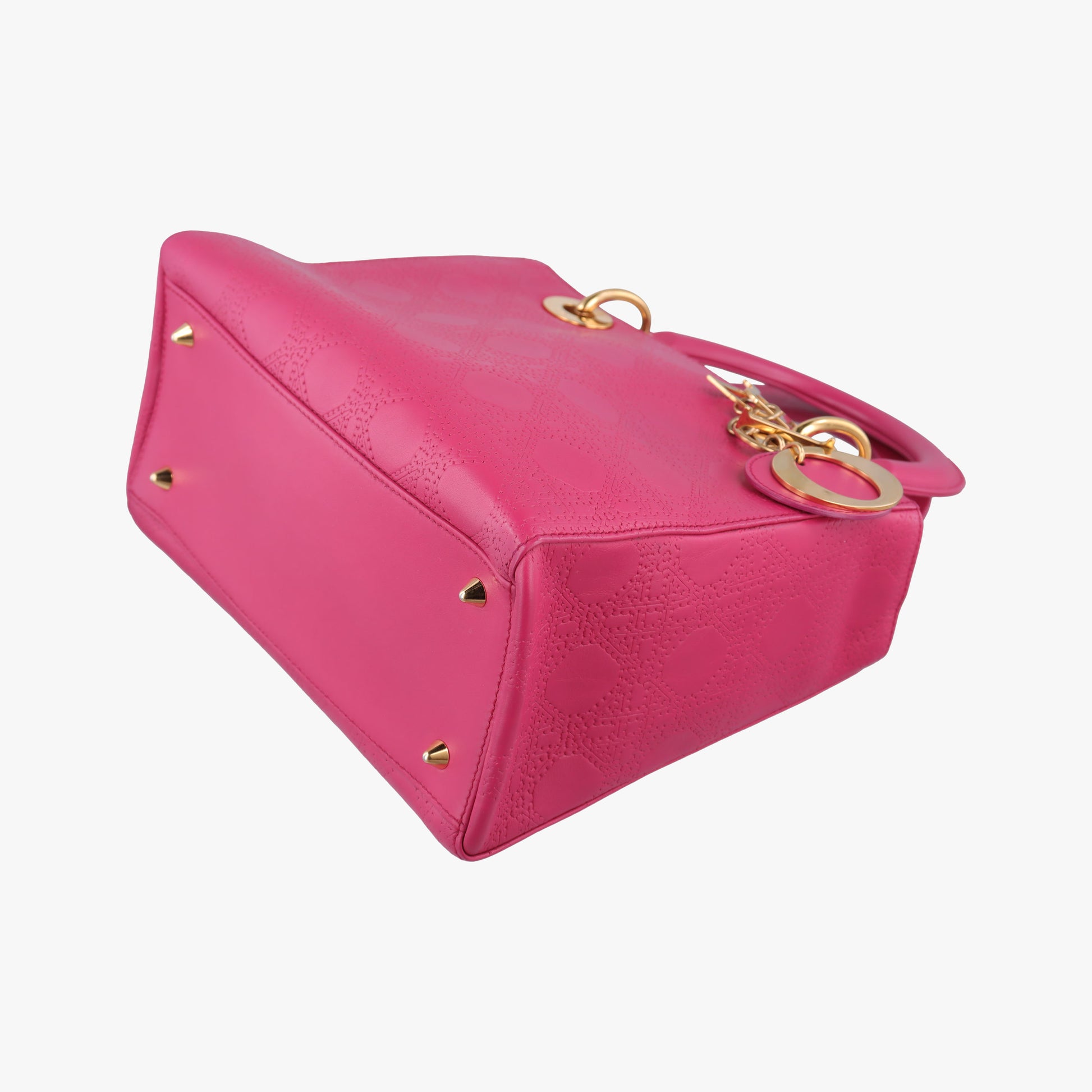 Lady Dior Rose leather 05-MA-1017レディディオール ローズ レッド レザー 05-MA-1017