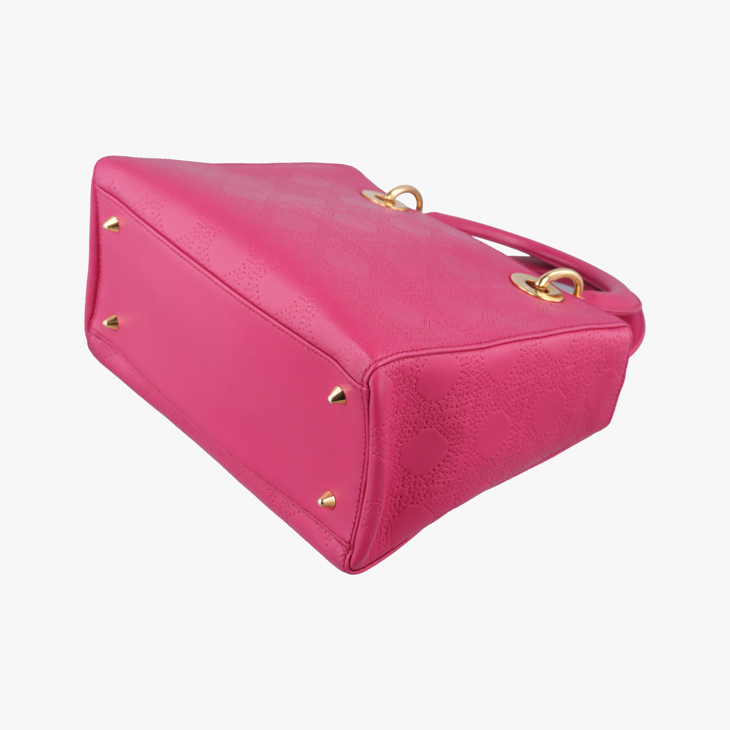 Lady Dior Rose leather 05-MA-1017レディディオール ローズ レッド レザー 05-MA-1017