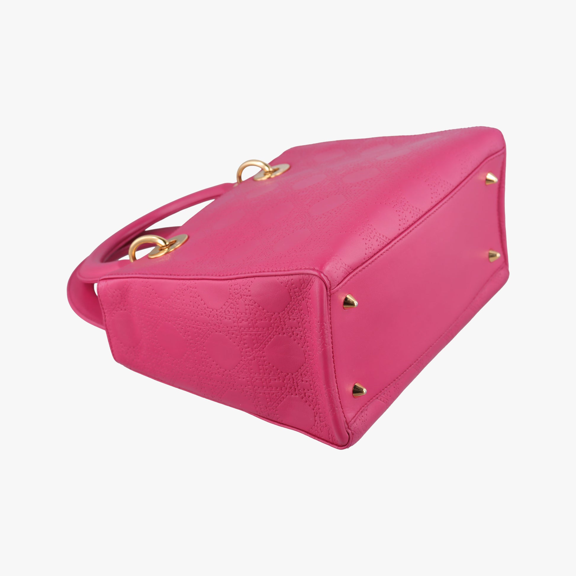 Lady Dior Rose leather 05-MA-1017レディディオール ローズ レッド レザー 05-MA-1017