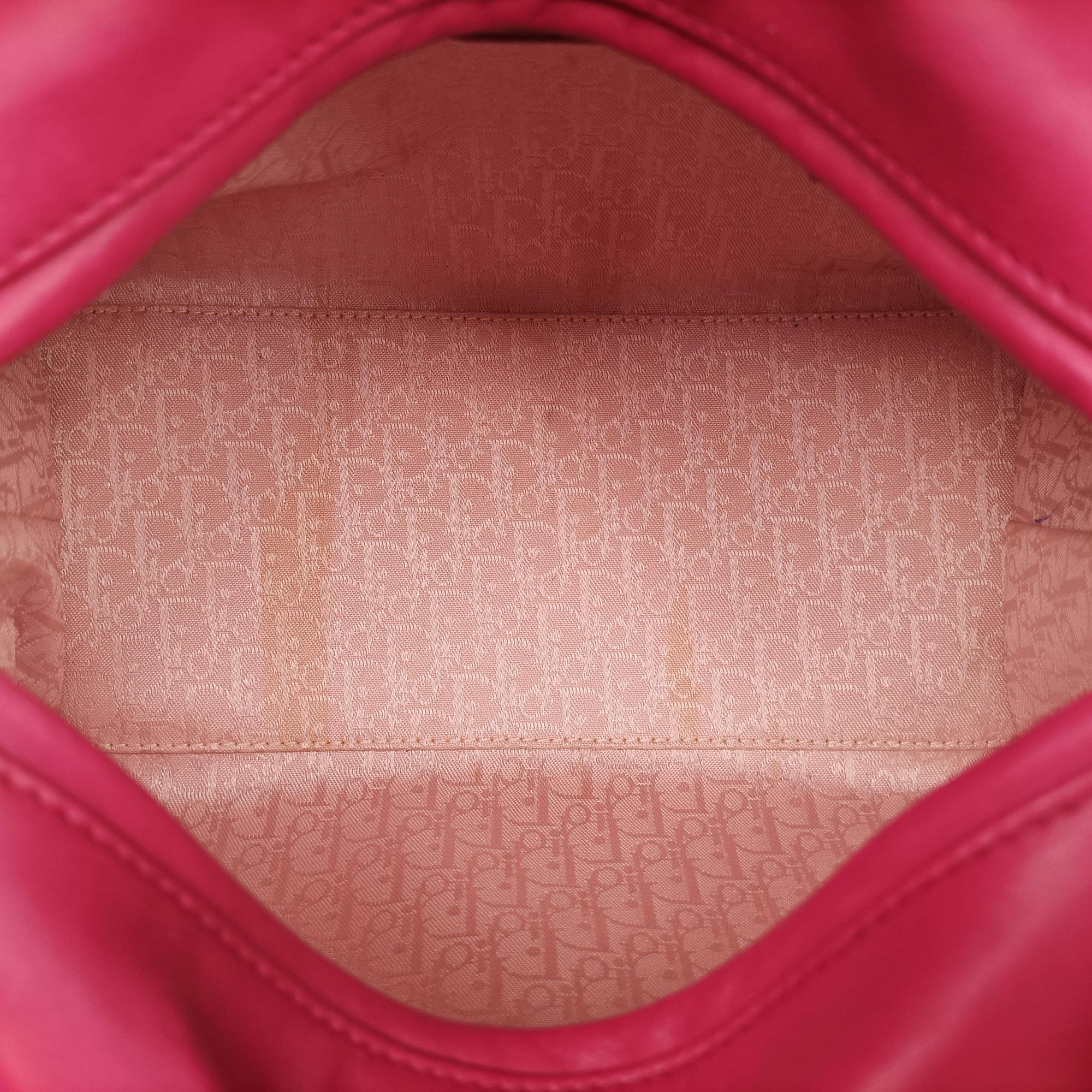 Lady Dior Rose leather 05-MA-1017レディディオール ローズ レッド レザー 05-MA-1017