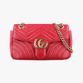GG Marmont Red Leather 443497 D021852833GGマーモント レッド レザー 443497 D021852833