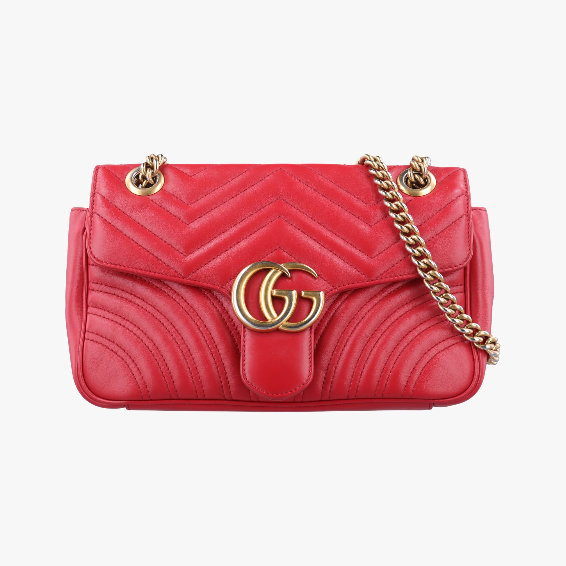 GG Marmont Red Leather 443497 D021852833GGマーモント レッド レザー 443497 D021852833