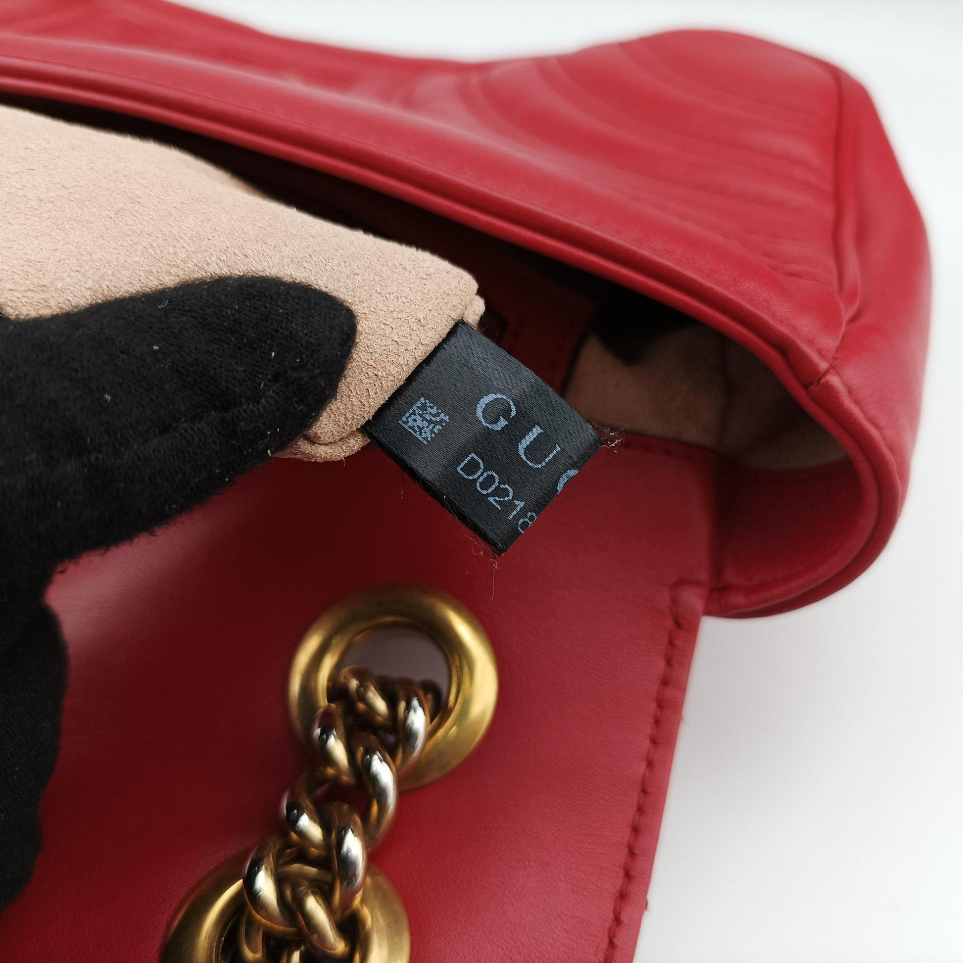 GG Marmont Red Leather 443497 D021852833GGマーモント レッド レザー 443497 D021852833