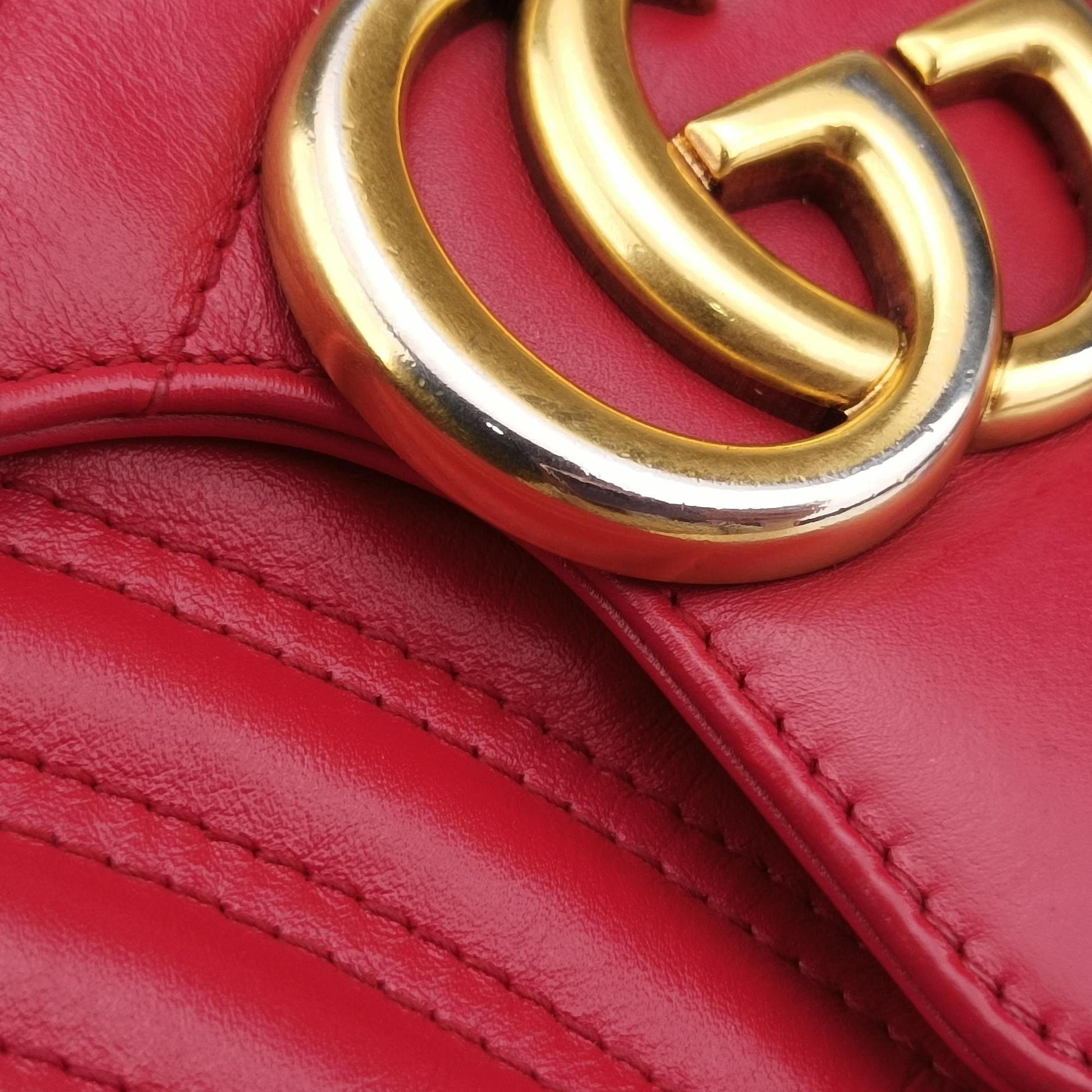 GG Marmont Red Leather 443497 D021852833GGマーモント レッド レザー 443497 D021852833