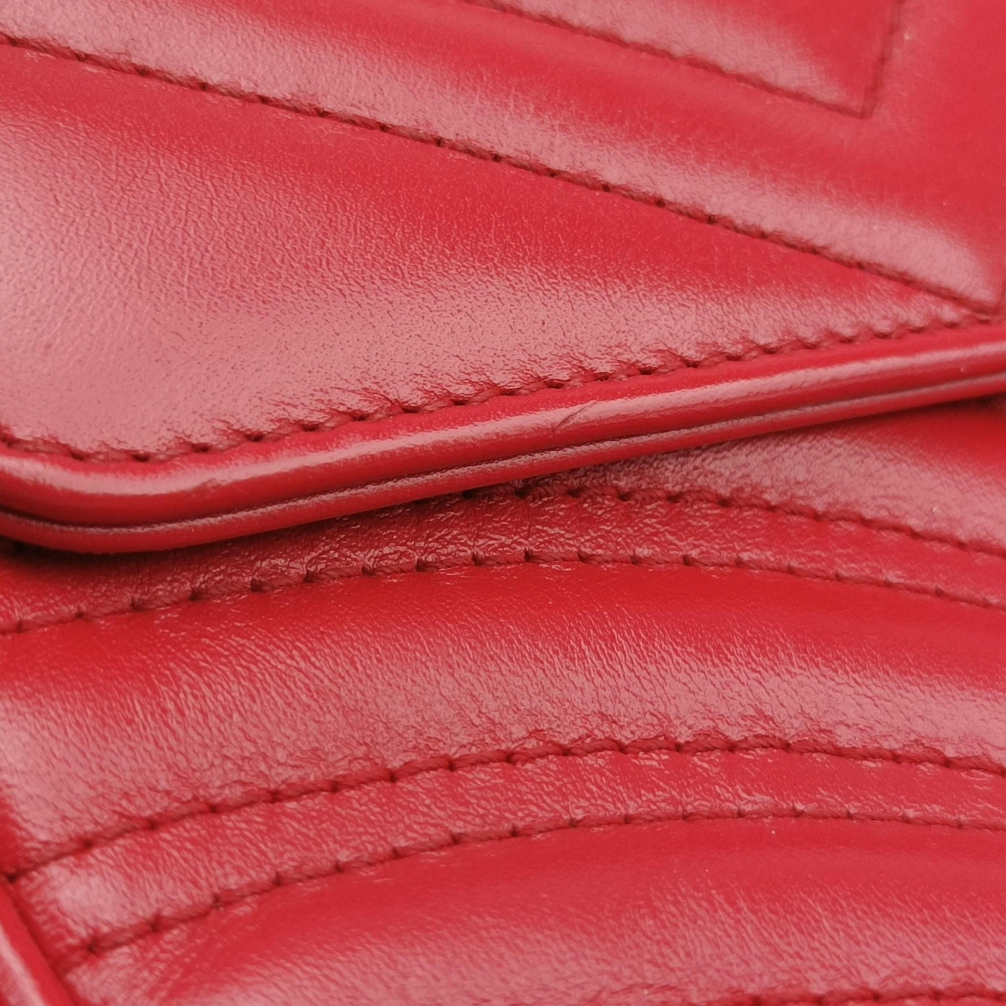 GG Marmont Red Leather 443497 D021852833GGマーモント レッド レザー 443497 D021852833