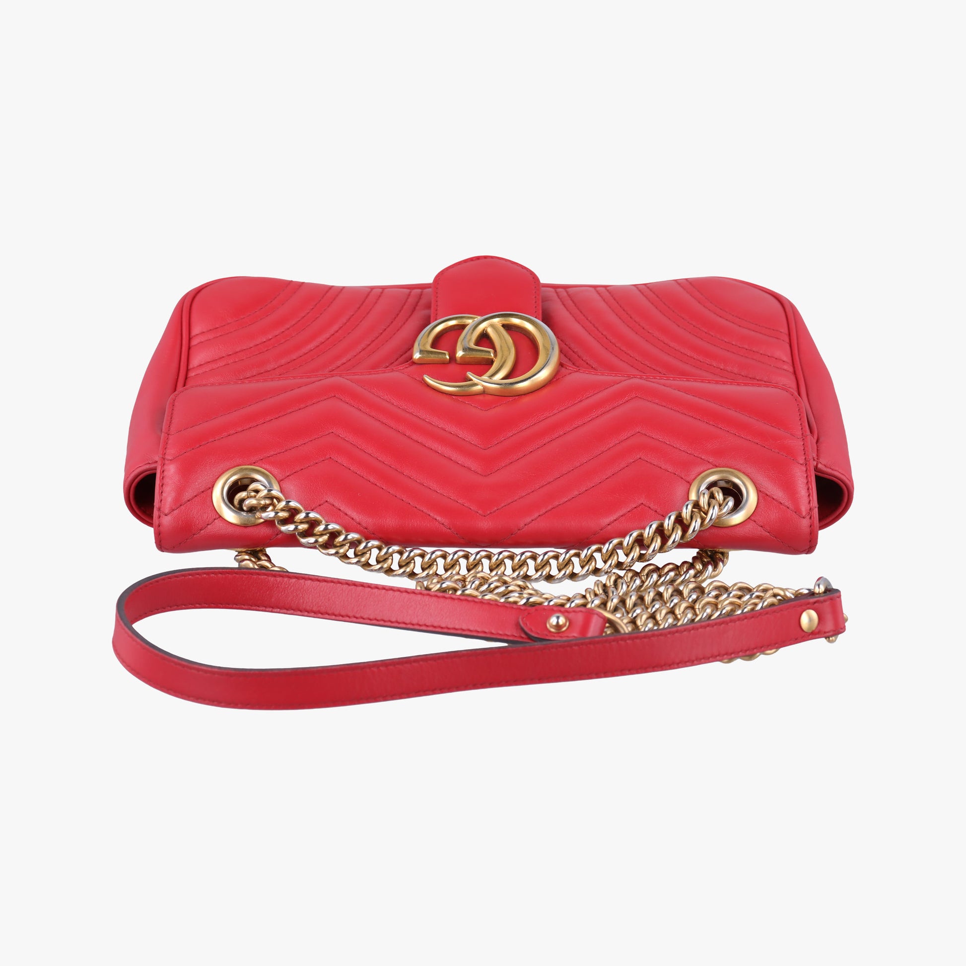 GG Marmont Red Leather 443497 D021852833GGマーモント レッド レザー 443497 D021852833