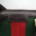 Sherry Line Beige×green×red×Brown canvas×leather 247205 E014989970シェリーライン ベージュ×グリーン×レッド×ブラウン キャンバス×レザー 247205 E014989970