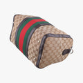 Sherry Line Beige×green×red×Brown canvas×leather 247205 E014989970シェリーライン ベージュ×グリーン×レッド×ブラウン キャンバス×レザー 247205 E014989970