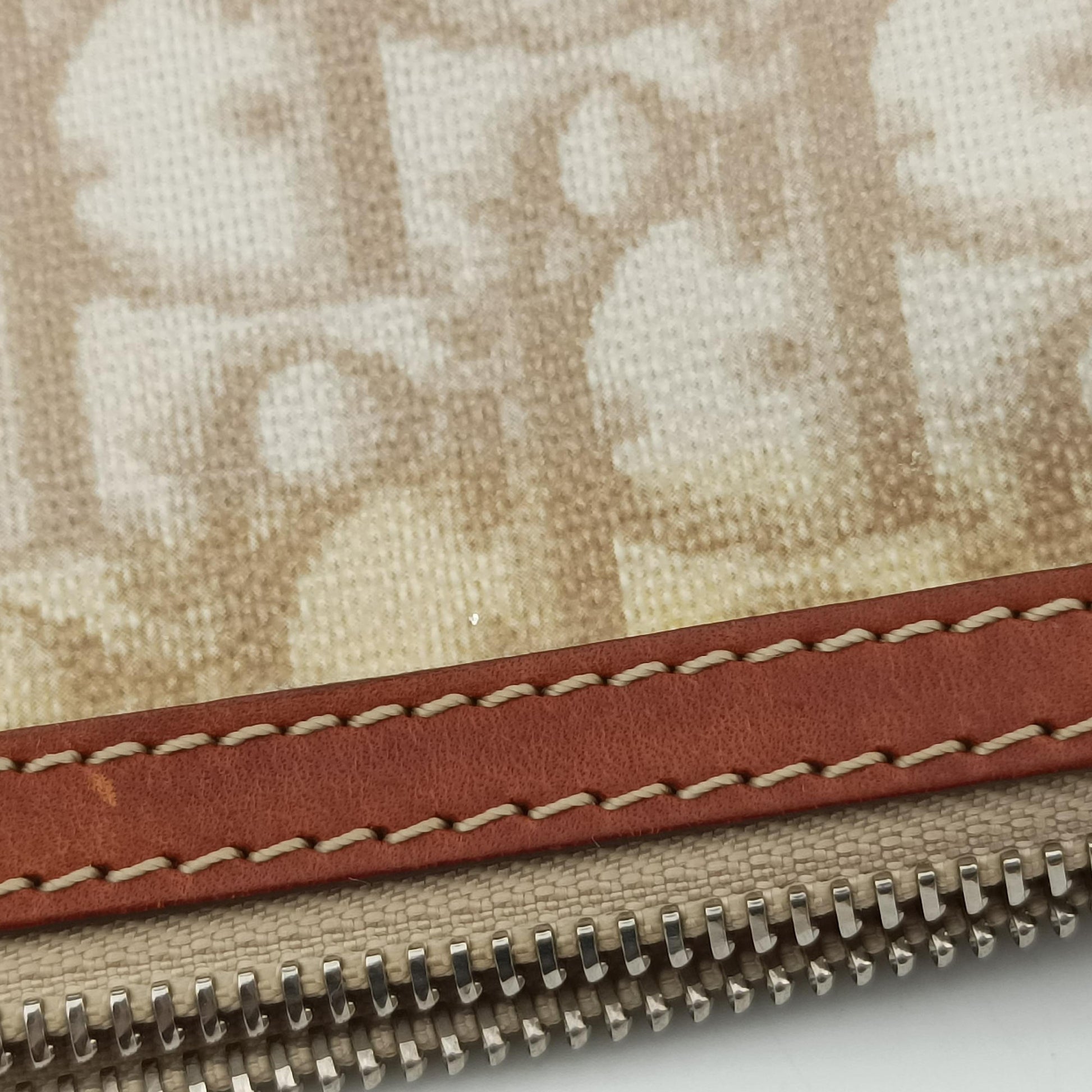 Trotter Romantic Beige×brown PVC coated canvas×Leather 03-BO-0076トロッターロマンティック ベージュ×ブラウン PVCコーティングキャンバス×レザー 03-BO-0076