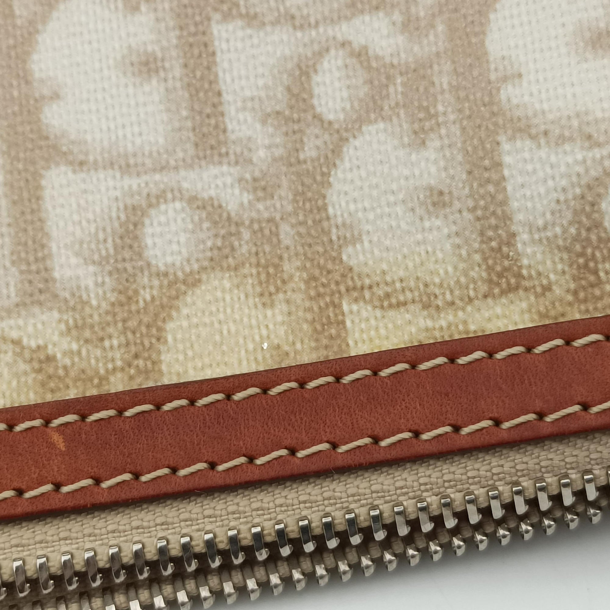 Trotter Romantic Beige×brown PVC coated canvas×Leather 03-BO-0076トロッターロマンティック ベージュ×ブラウン PVCコーティングキャンバス×レザー 03-BO-0076
