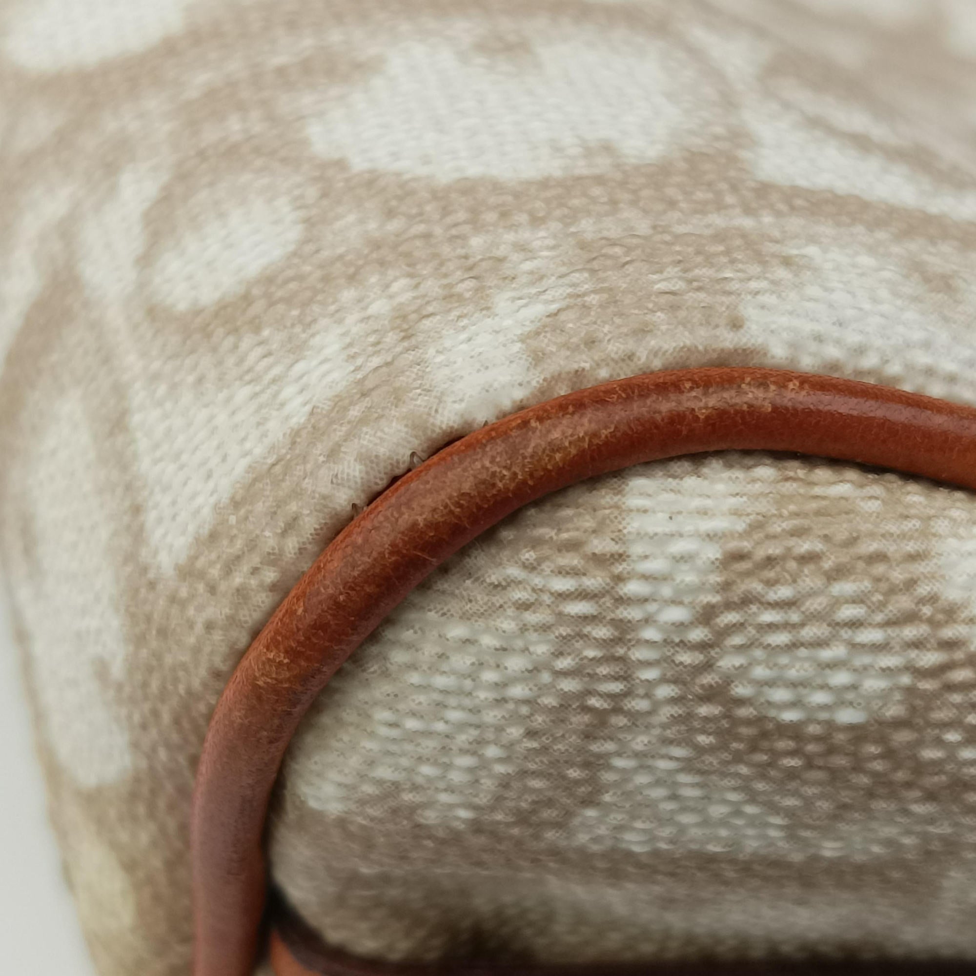 Trotter Romantic Beige×brown PVC coated canvas×Leather 03-BO-0076トロッターロマンティック ベージュ×ブラウン PVCコーティングキャンバス×レザー 03-BO-0076