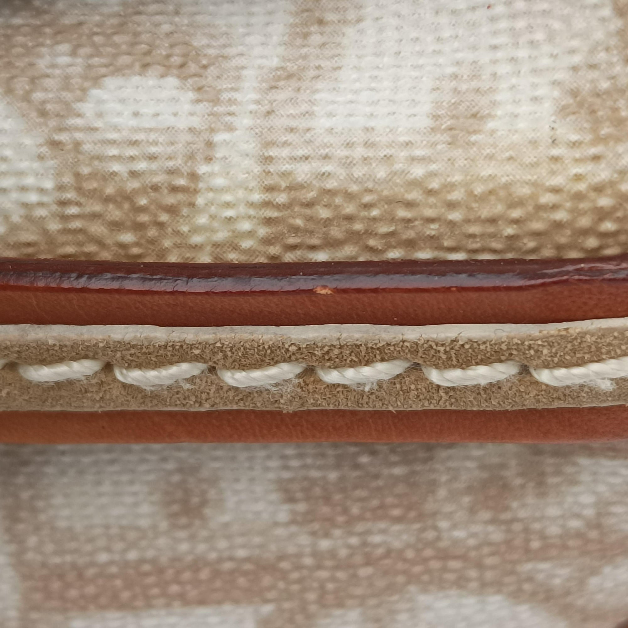 Trotter Romantic Beige×brown PVC coated canvas×Leather 03-BO-0076トロッターロマンティック ベージュ×ブラウン PVCコーティングキャンバス×レザー 03-BO-0076