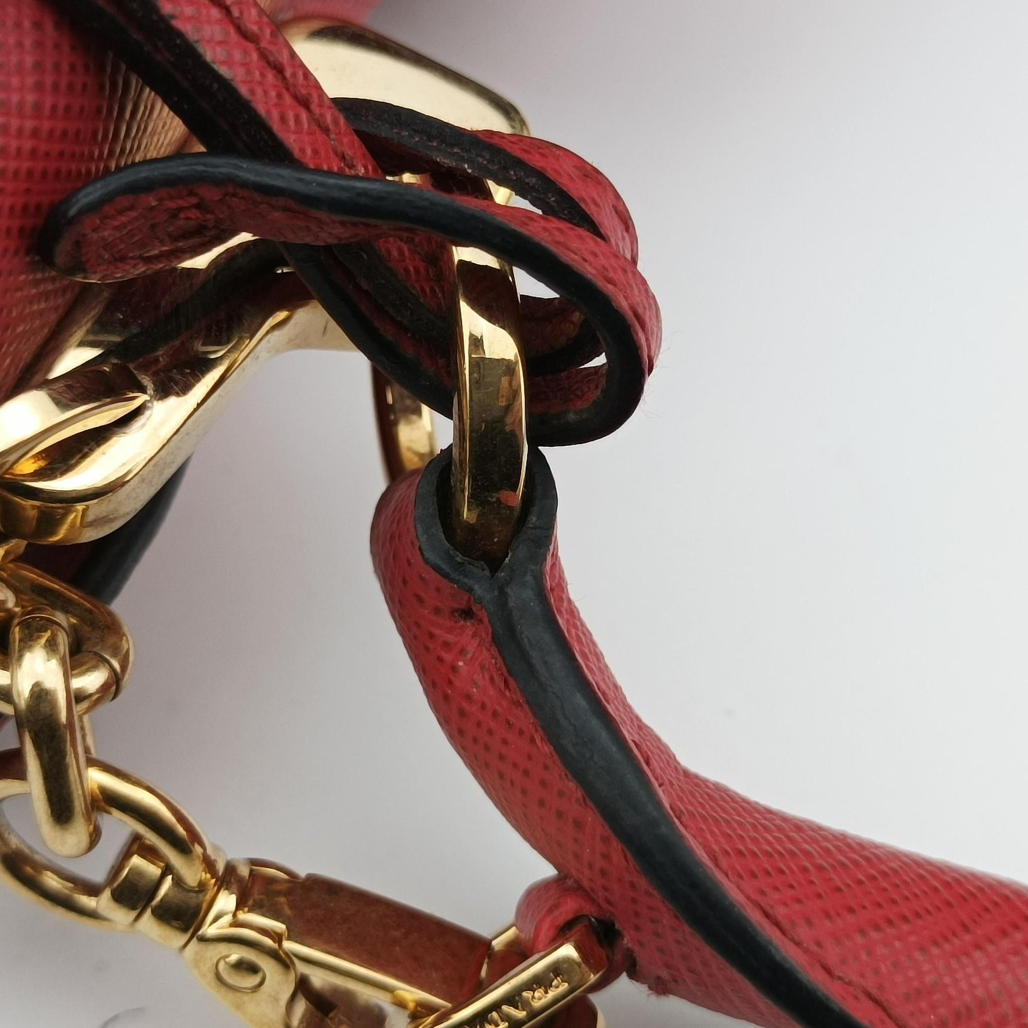 Sidonie Red Saffiano Leather 1BN005 7/Dシドニー  レッド サフィアーノレザー 1BN005 7/D
