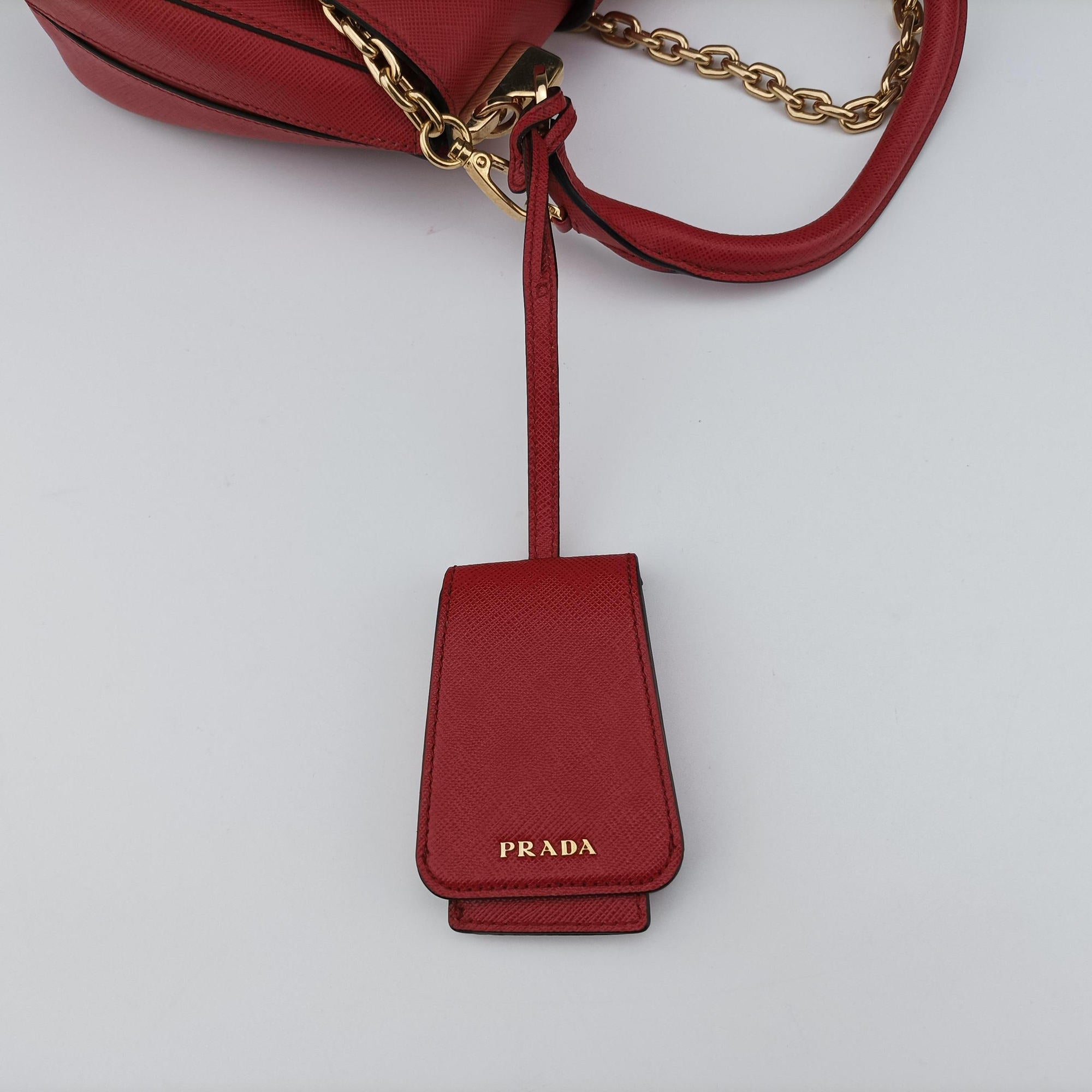 Sidonie Red Saffiano Leather 1BN005 7/Dシドニー  レッド サフィアーノレザー 1BN005 7/D