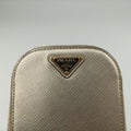 Triangle logo Golden Saffiano Leather 1DH030 85トライアングルロゴ ゴールド サフィアーノレザー 1DH030 85