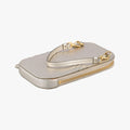Triangle logo Golden Saffiano Leather 1DH030 85トライアングルロゴ ゴールド サフィアーノレザー 1DH030 85