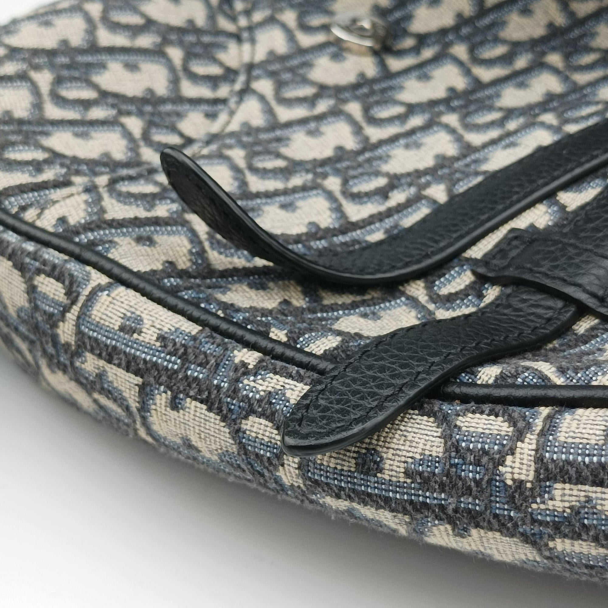 Saddlebags Gray×Navy×Black Jacquard×Leather 16-BO-0252サドルバッグ グレー×ネイビー×ブラック ジャガード×レザー 16-BO-0252