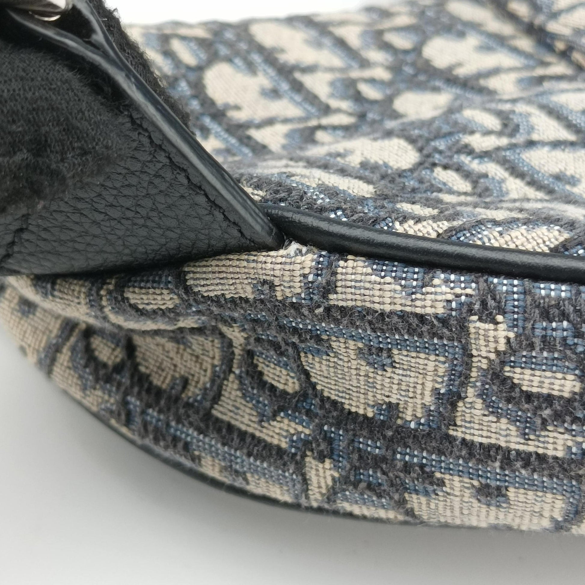 Saddlebags Gray×Navy×Black Jacquard×Leather 16-BO-0252サドルバッグ グレー×ネイビー×ブラック ジャガード×レザー 16-BO-0252
