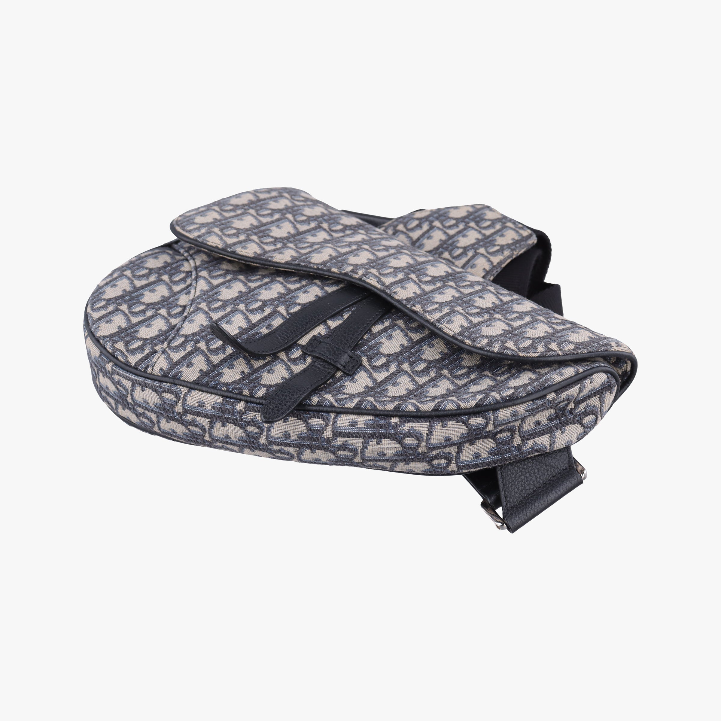 Saddlebags Gray×Navy×Black Jacquard×Leather 16-BO-0252サドルバッグ グレー×ネイビー×ブラック ジャガード×レザー 16-BO-0252