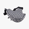Saddlebags Gray×Navy×Black Jacquard×Leather 16-BO-0252サドルバッグ グレー×ネイビー×ブラック ジャガード×レザー 16-BO-0252
