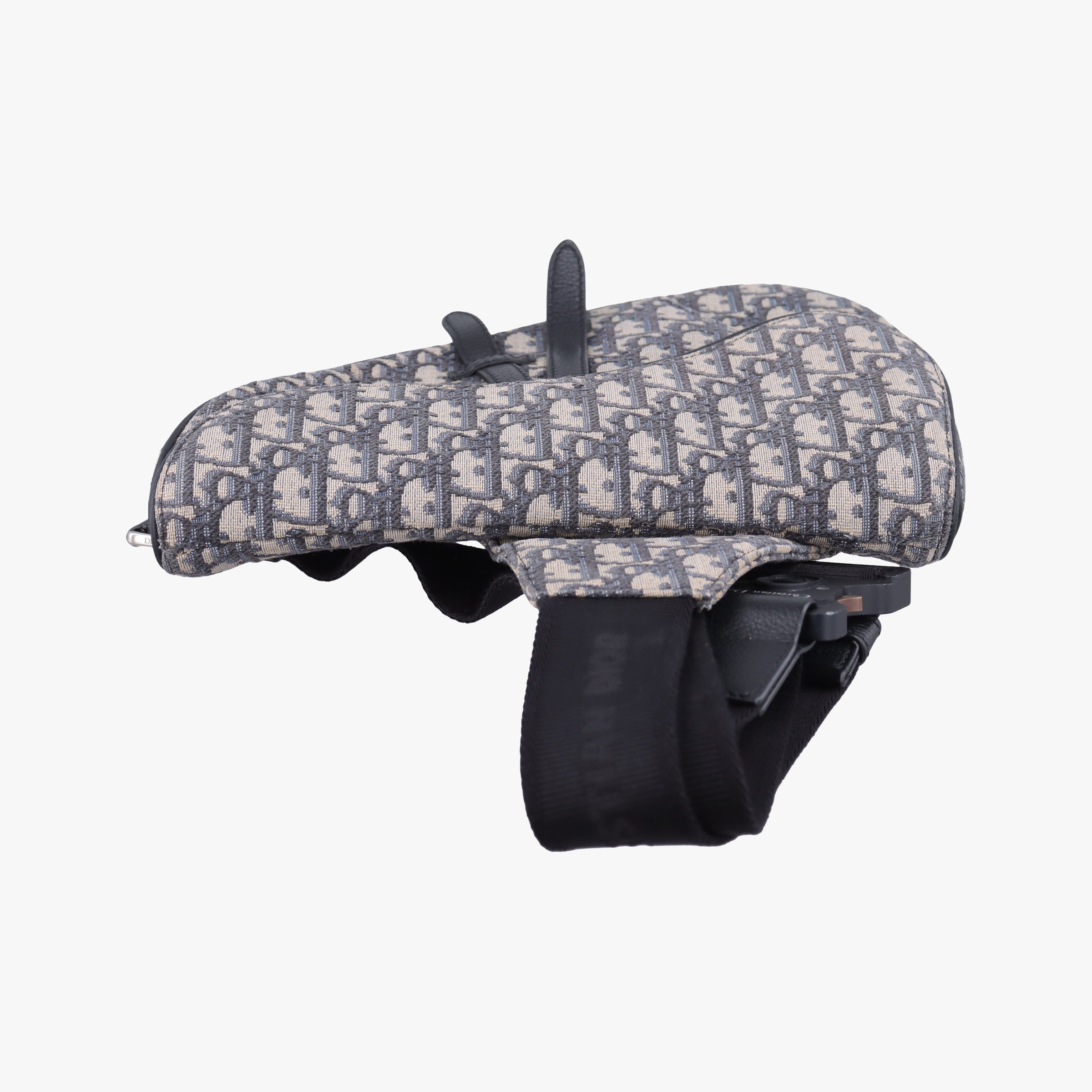 Saddlebags Gray×Navy×Black Jacquard×Leather 16-BO-0252サドルバッグ グレー×ネイビー×ブラック ジャガード×レザー 16-BO-0252