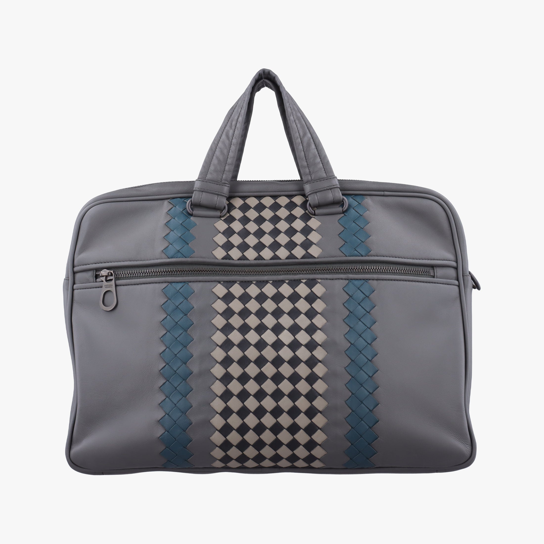 Intrecciato Grey Leather B08050417Hイントレチャート グレー レザー B08050417H