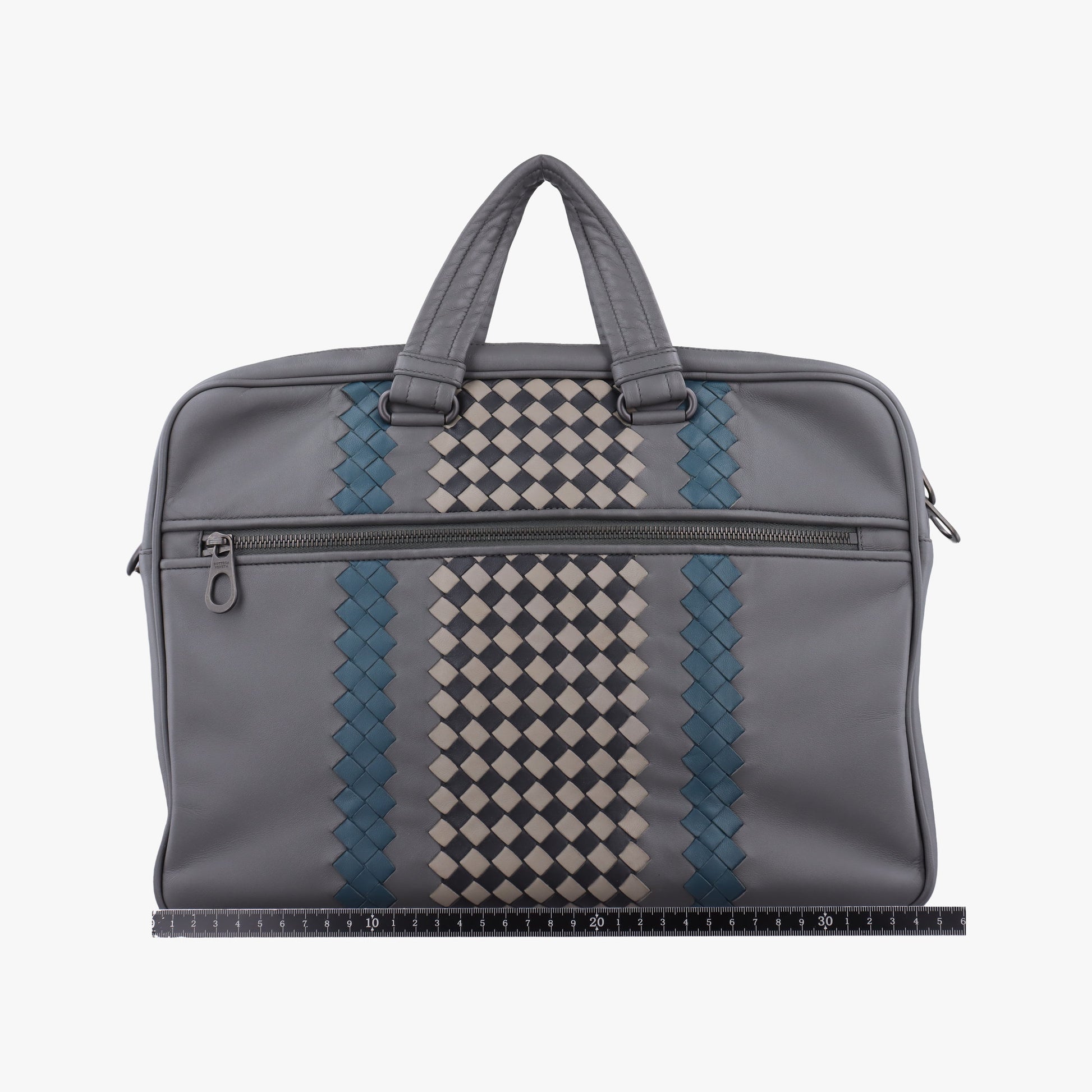 Intrecciato Grey Leather B08050417Hイントレチャート グレー レザー B08050417H