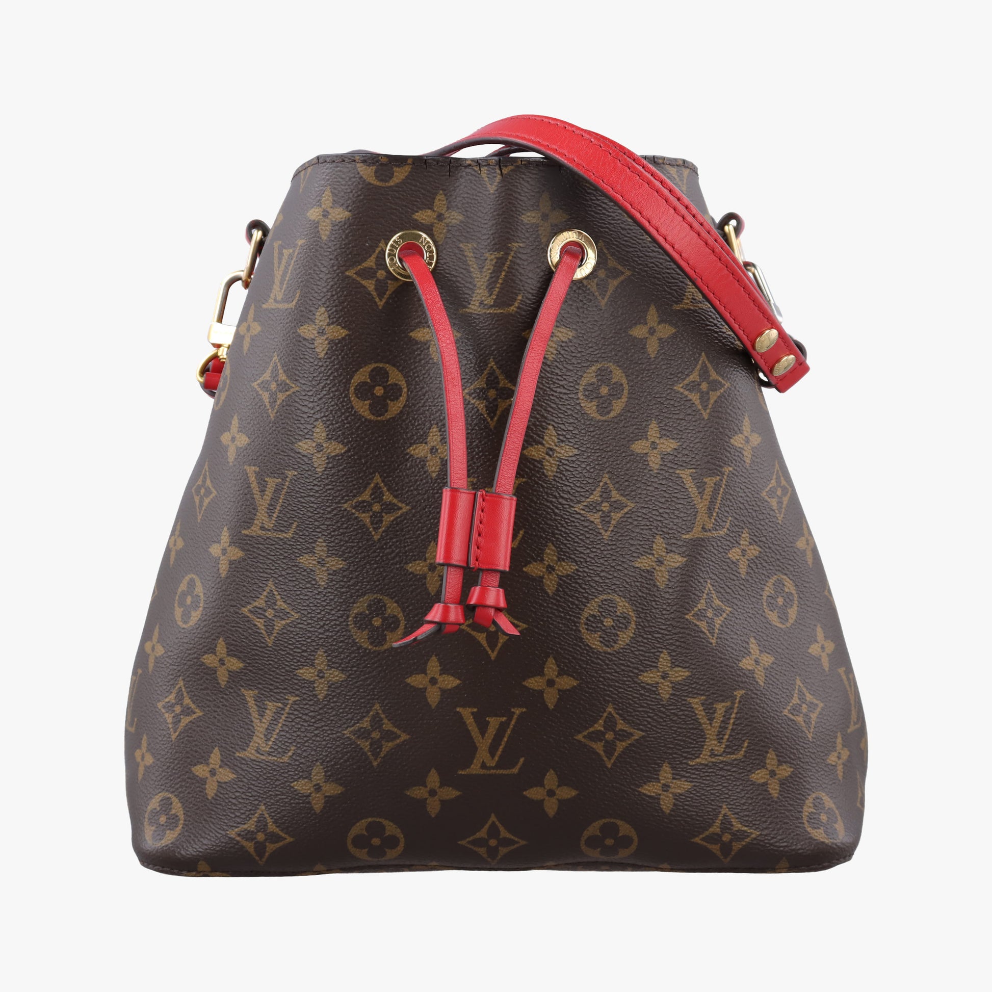 NeoNoe BrownxCoquelicot Monogram CanvasxLeather M44021 NZ0158ネオノエ モノグラム/ブラウンxコクリコ モノグラム キャンバスxレザー M44021 NZ0158