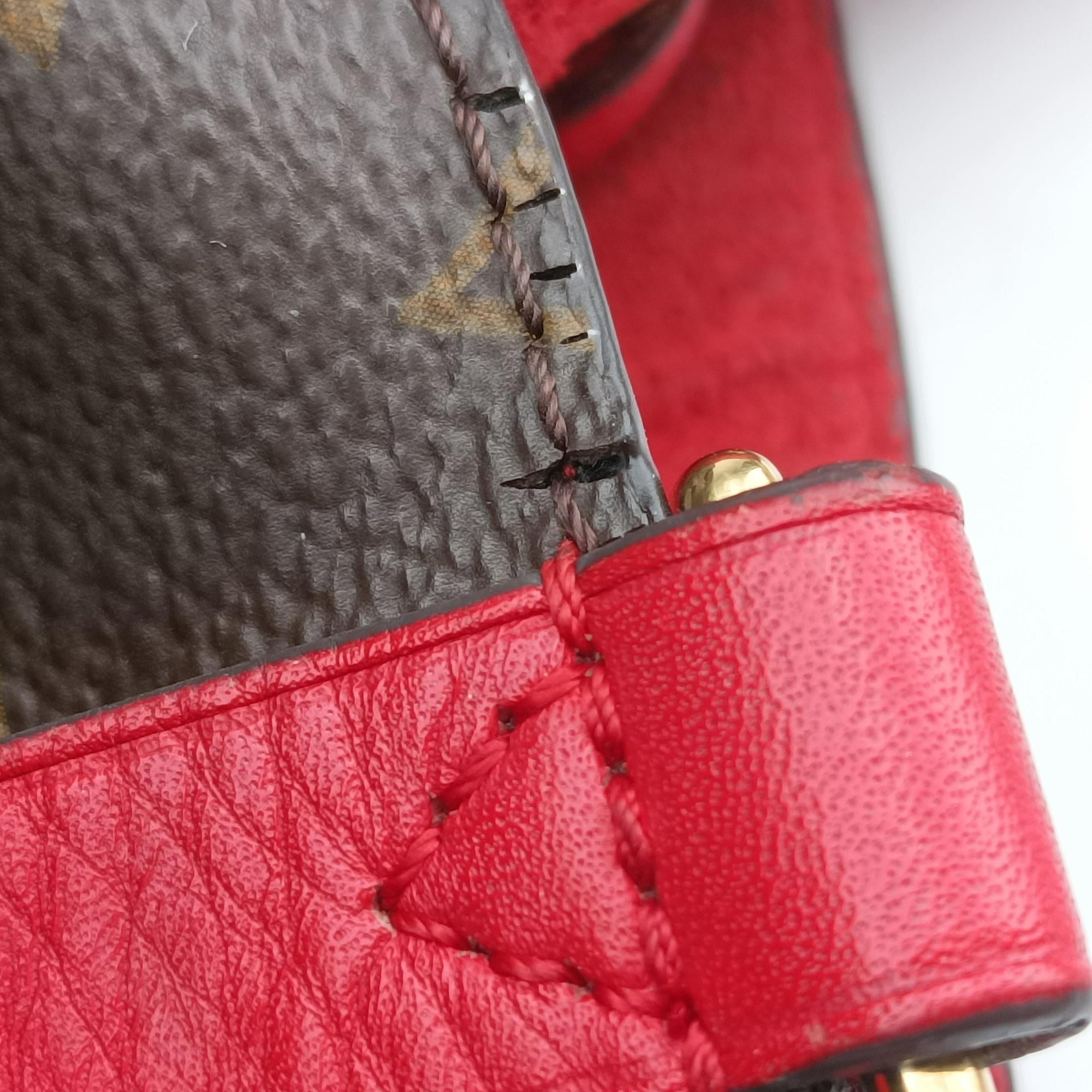 NeoNoe BrownxCoquelicot Monogram CanvasxLeather M44021 NZ0158ネオノエ モノグラム/ブラウンxコクリコ モノグラム キャンバスxレザー M44021 NZ0158