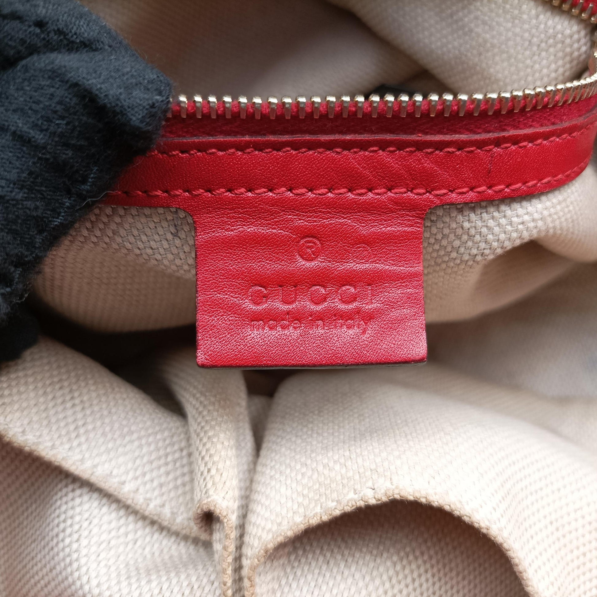 Valentine heart charm beige×red canvas×leather 309122 B018648405バレンタイン ハートチャーム ベージュ×レッド キャンバス×レザー 309122 B018648405