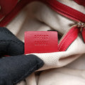 Valentine heart charm beige×red canvas×leather 309122 B018648405バレンタイン ハートチャーム ベージュ×レッド キャンバス×レザー 309122 B018648405