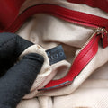Valentine heart charm beige×red canvas×leather 309122 B018648405バレンタイン ハートチャーム ベージュ×レッド キャンバス×レザー 309122 B018648405