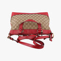 Valentine heart charm beige×red canvas×leather 309122 B018648405バレンタイン ハートチャーム ベージュ×レッド キャンバス×レザー 309122 B018648405