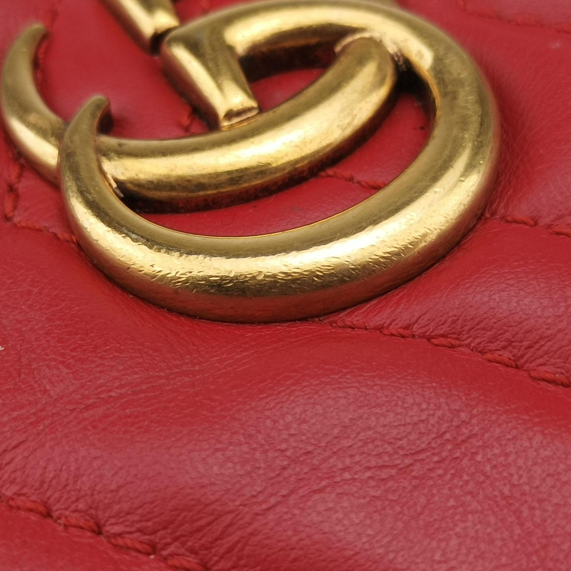 GG Marmont Red Leather 575163 GGマーモント レッド レザー 575163 