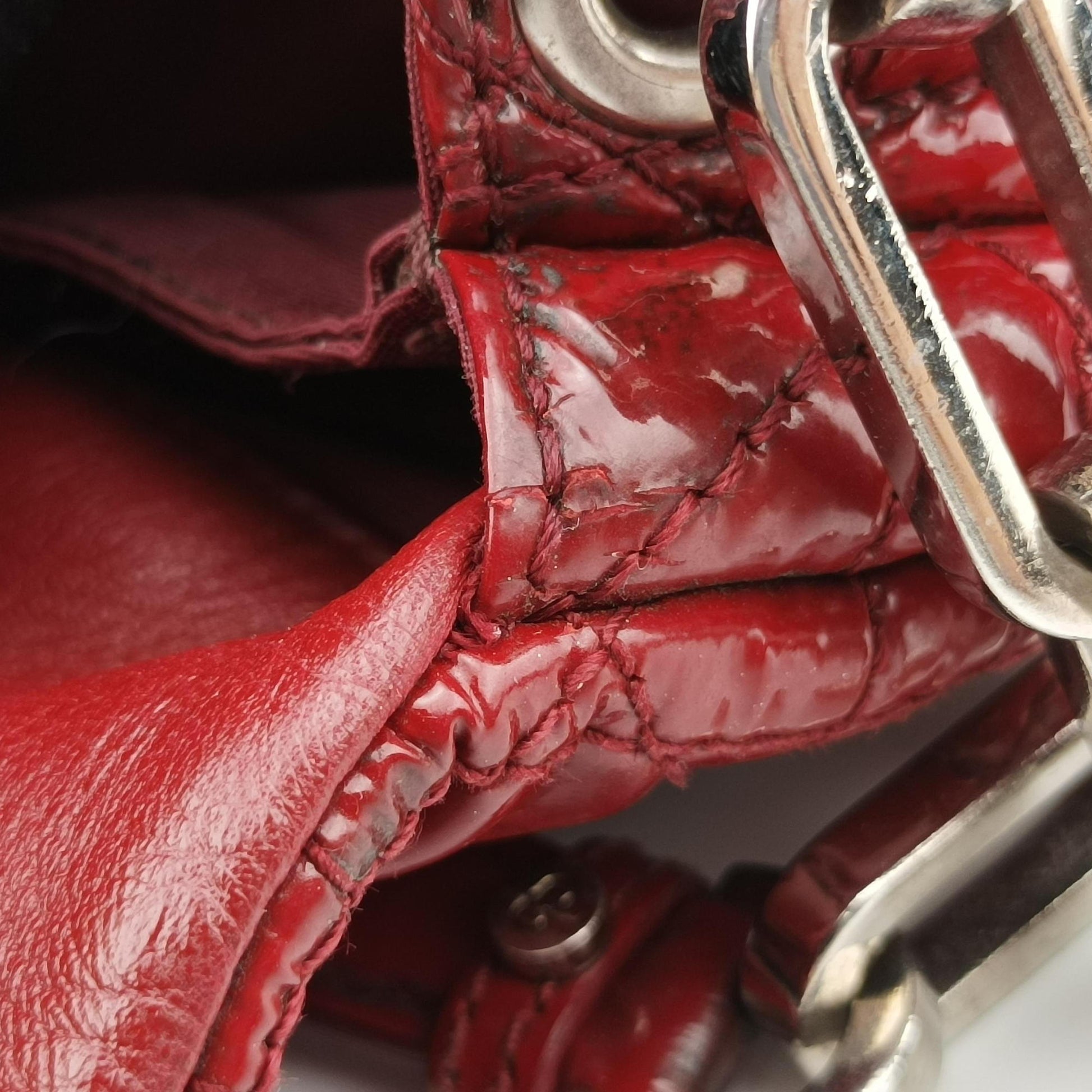 Miss Dior New Rock Cannage Stitch Red Patent Leather 05-BO-1110ミス ディオール ニューロック カナージュ ステッチ レッド パテント 05-BO-1110