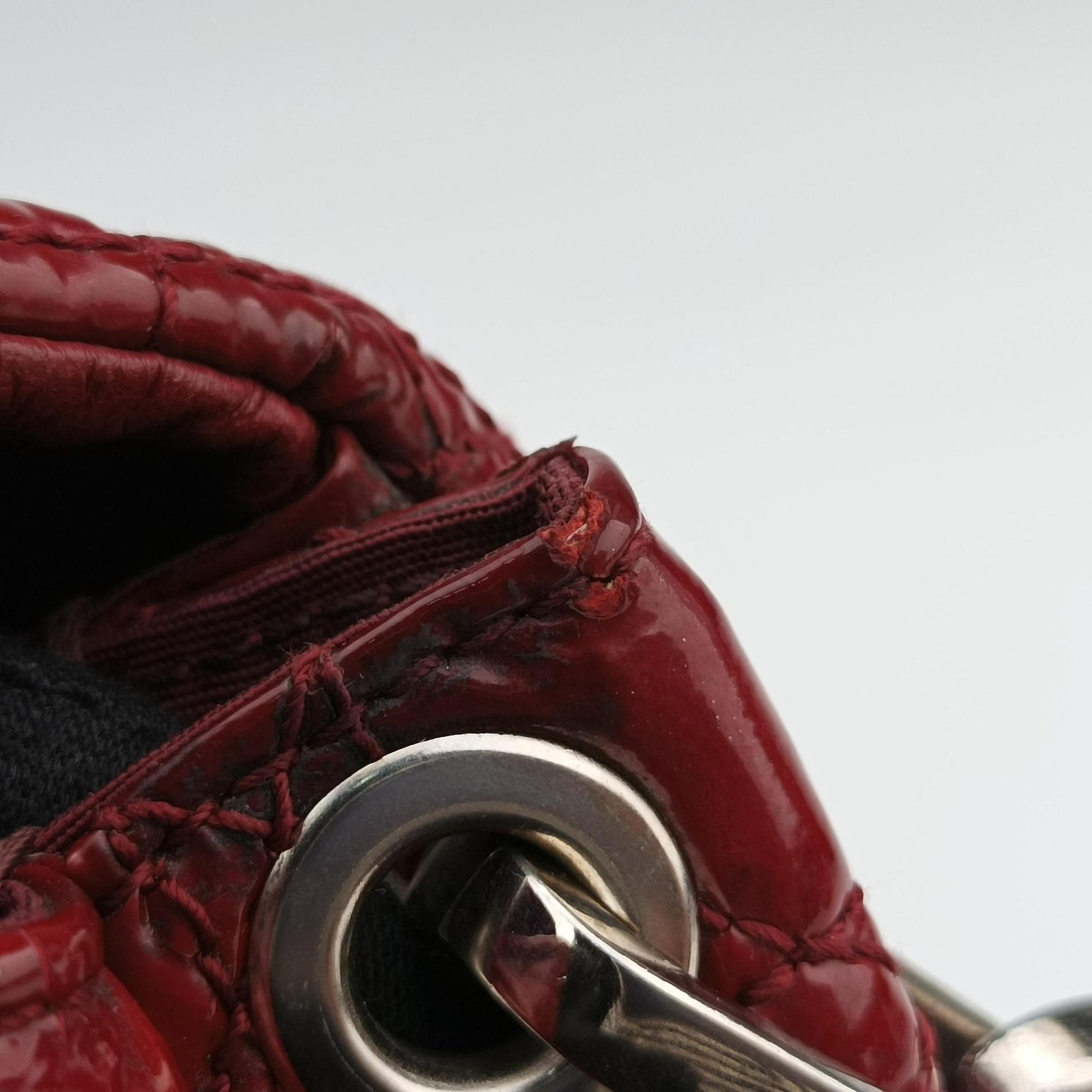 Miss Dior New Rock Cannage Stitch Red Patent Leather 05-BO-1110ミス ディオール ニューロック カナージュ ステッチ レッド パテント 05-BO-1110