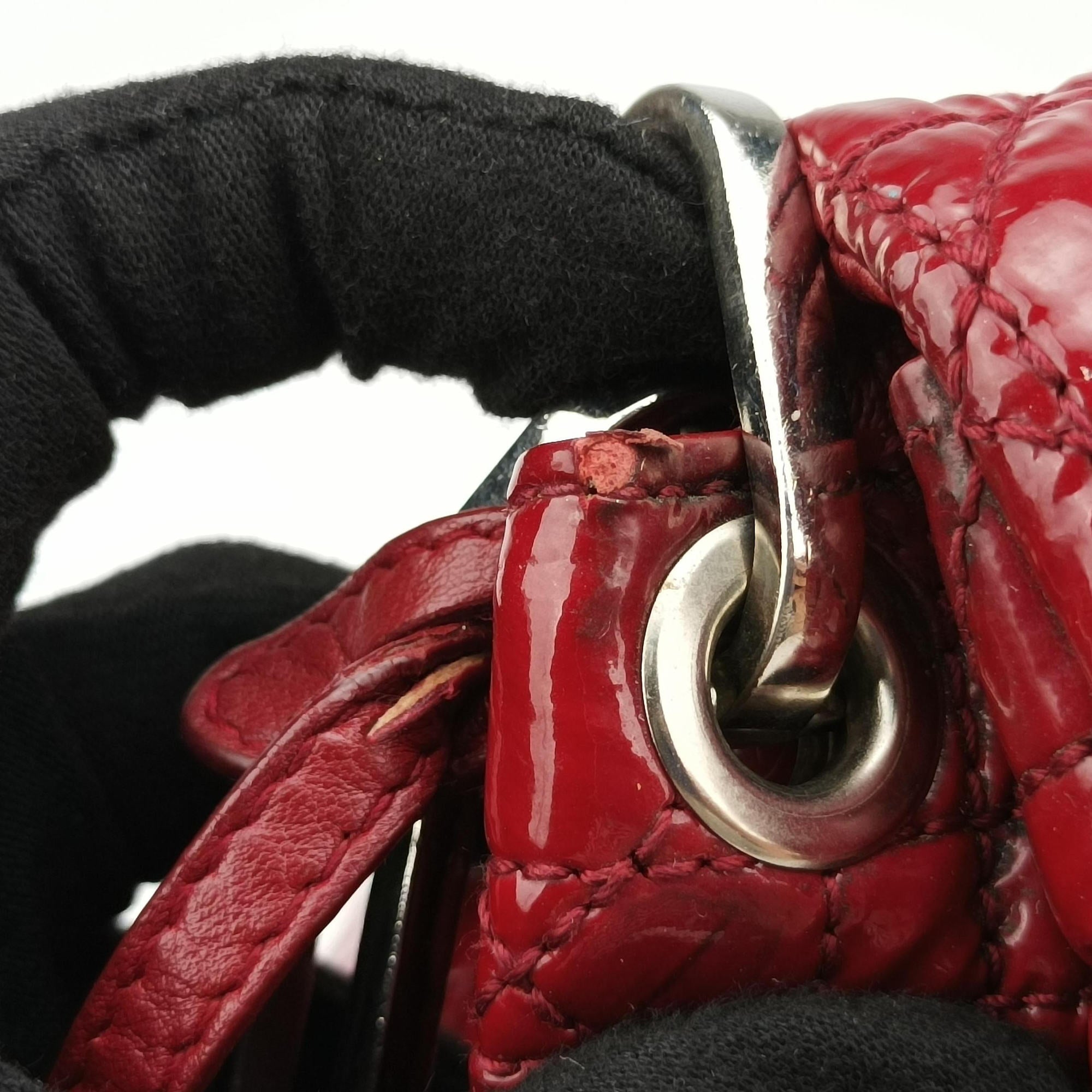 Miss Dior New Rock Cannage Stitch Red Patent Leather 05-BO-1110ミス ディオール ニューロック カナージュ ステッチ レッド パテント 05-BO-1110