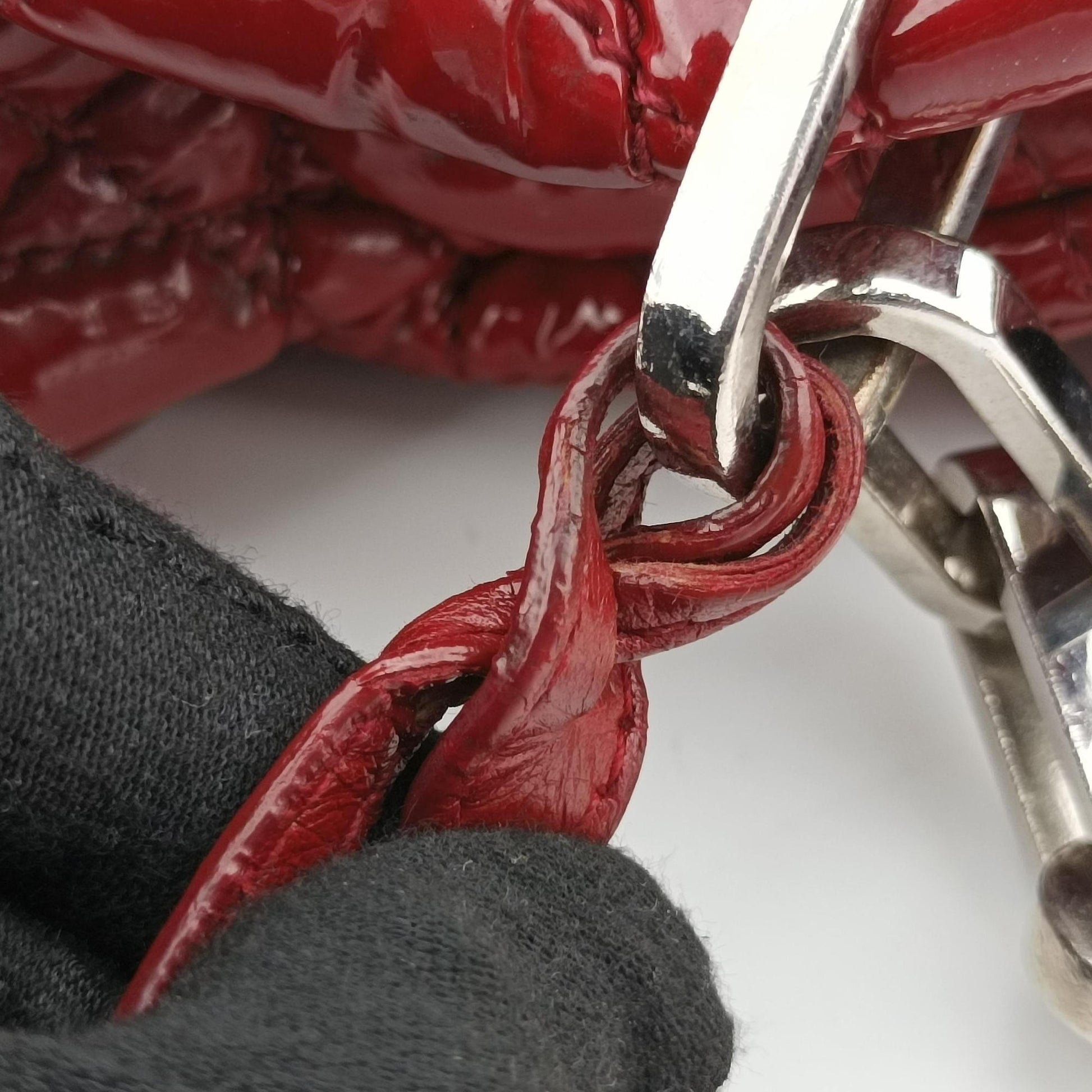 Miss Dior New Rock Cannage Stitch Red Patent Leather 05-BO-1110ミス ディオール ニューロック カナージュ ステッチ レッド パテント 05-BO-1110