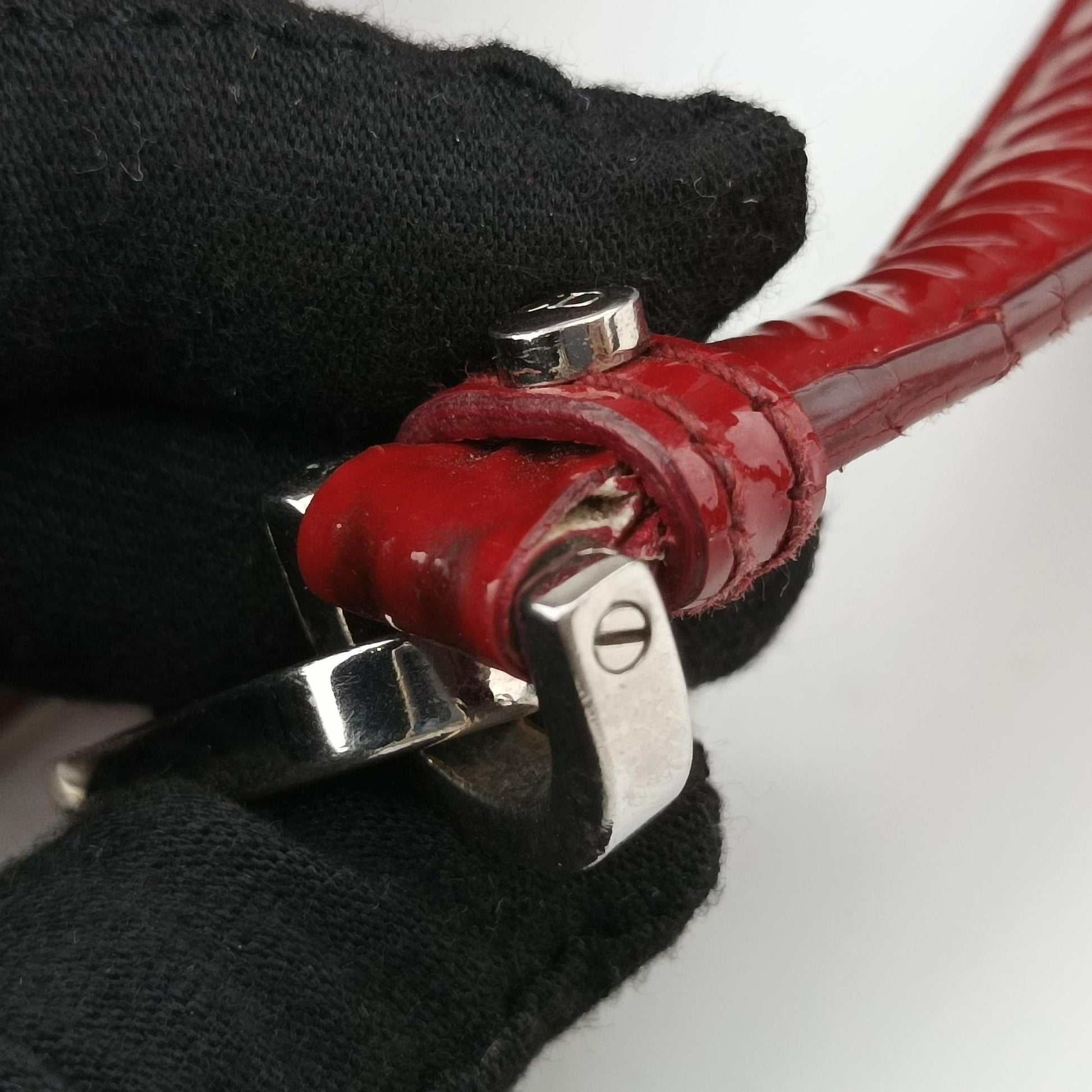 Miss Dior New Rock Cannage Stitch Red Patent Leather 05-BO-1110ミス ディオール ニューロック カナージュ ステッチ レッド パテント 05-BO-1110