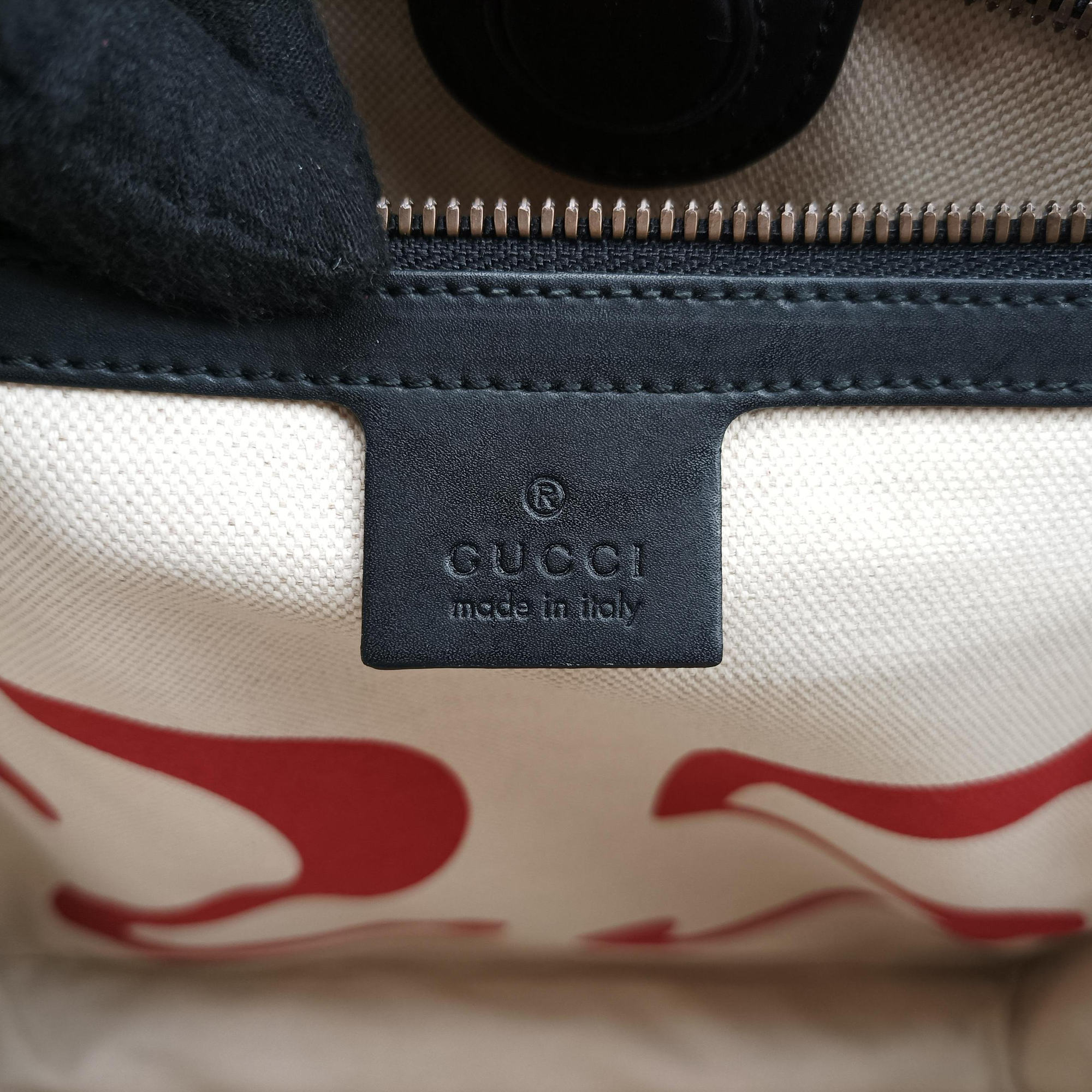 GG Supreme Wolf Print beige×Multicolour PVC coated canvasｘLeather 450950 H023639578GGスプリーム ウルフ プリント ベージュ×マルチカラー PVCコーティングキャンバスｘレザー 450950 H023639578