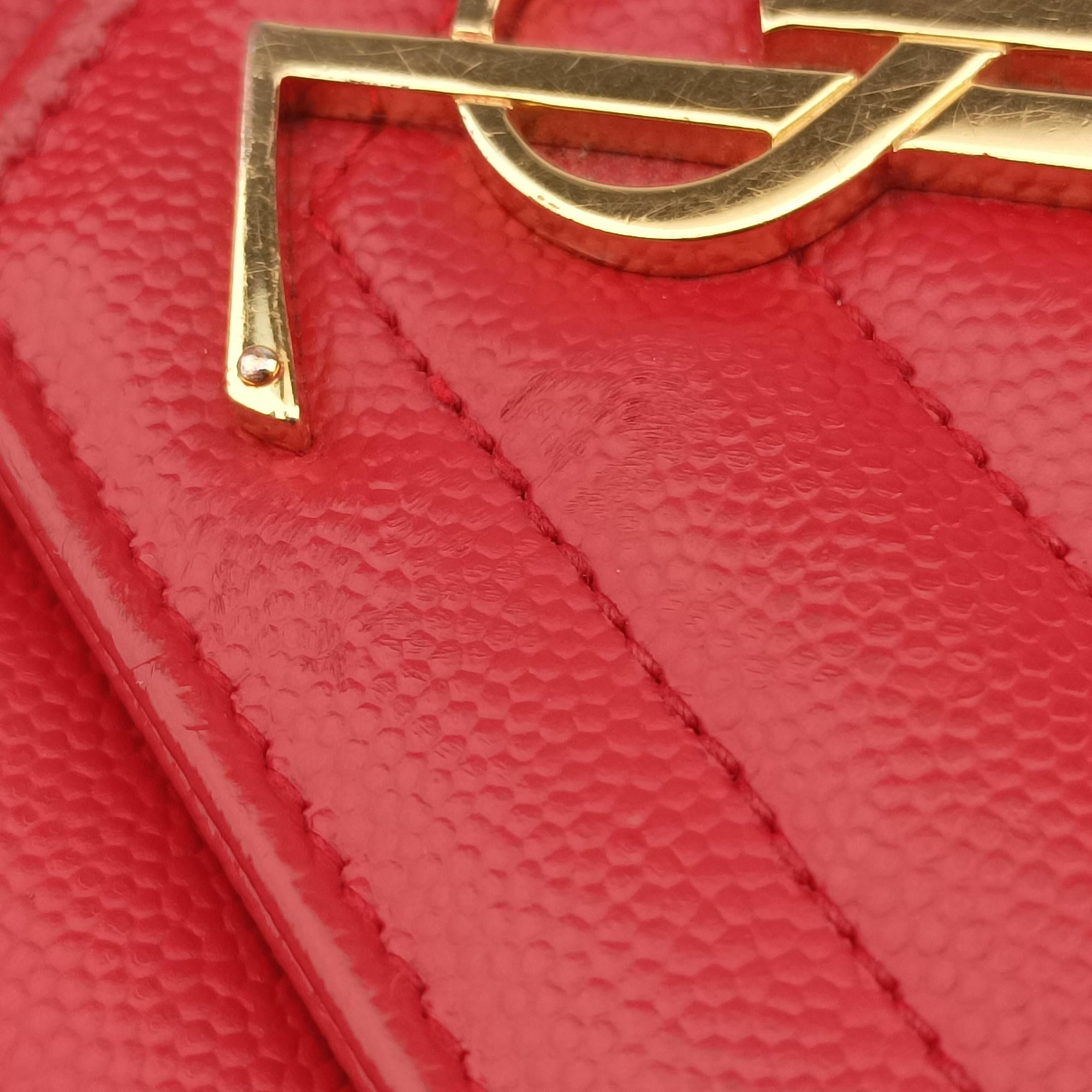 Cassandre Red Caviar Leather 377828 GUE377828.0417カサンドル レッド キャビアレザー 377828 GUE377828.0417