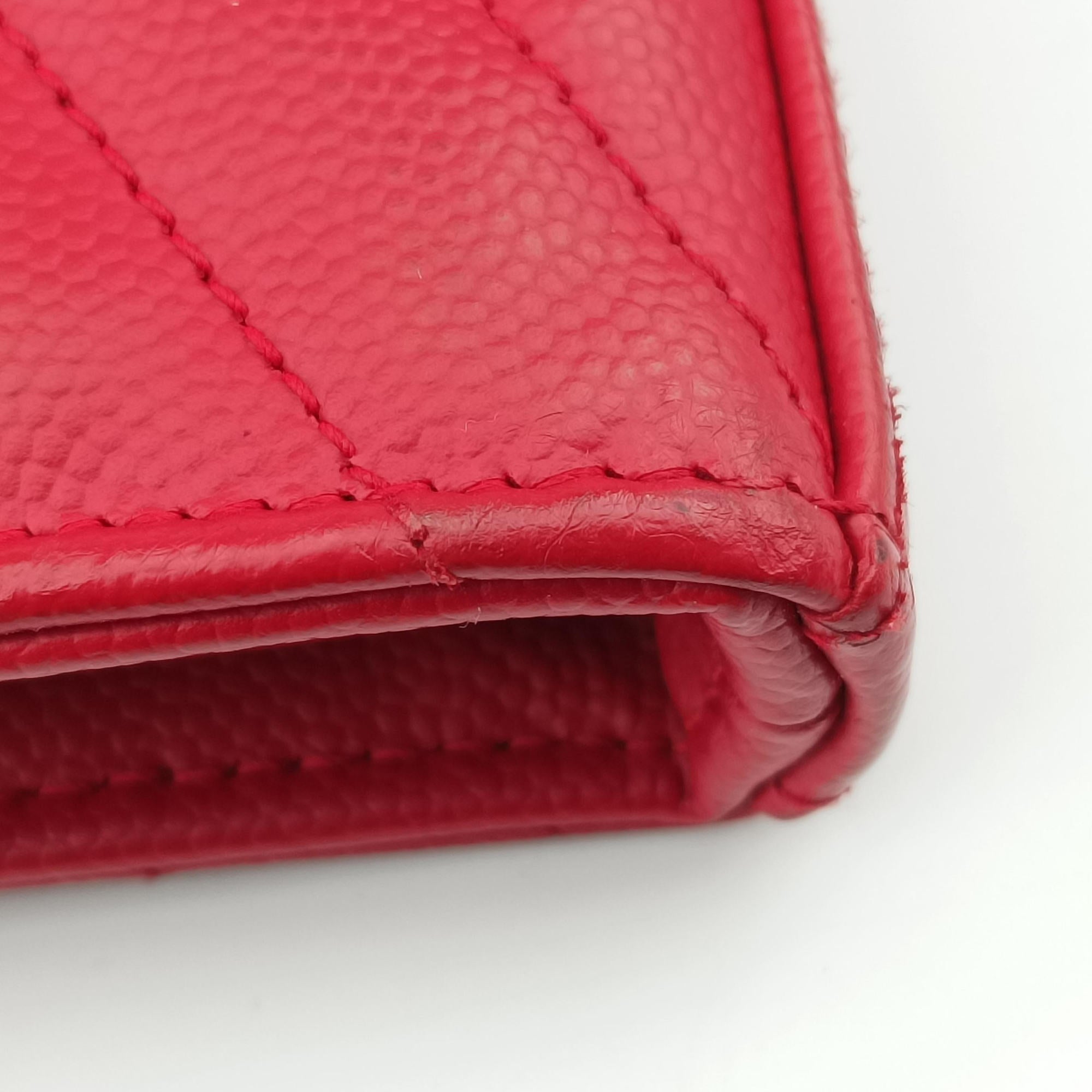 Cassandre Red Caviar Leather 377828 GUE377828.0417カサンドル レッド キャビアレザー 377828 GUE377828.0417