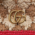 GG Marmont Beige×Multicolour straw 574433 I028727900GGマーモント ベージュ×マルチカラー ストロー 574433 I028727900