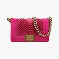 BOY CHANEL Pink velour A67085 24512994ボーイシャネル ピンク ベロア A67085 24512994