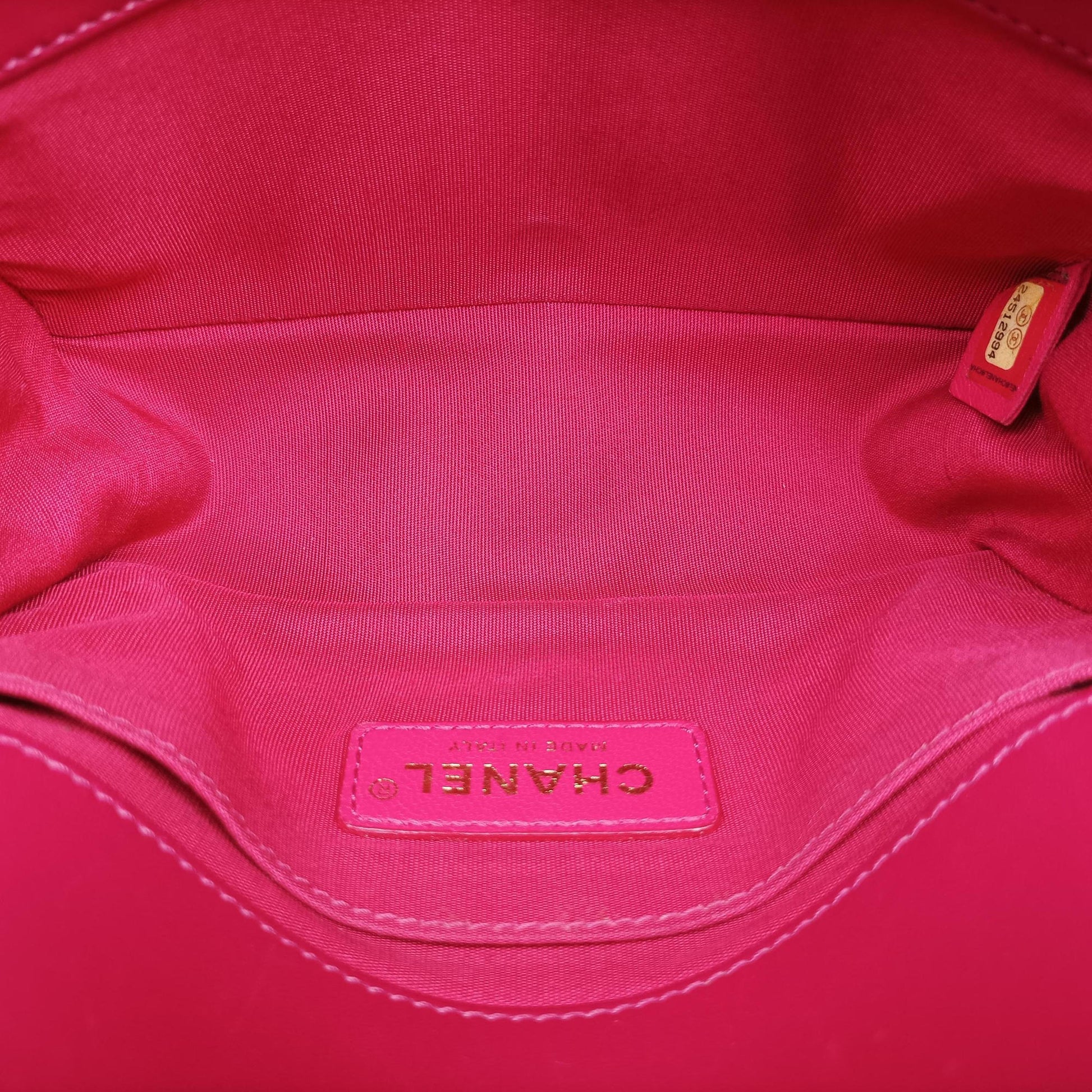 BOY CHANEL Pink velour A67085 24512994ボーイシャネル ピンク ベロア A67085 24512994